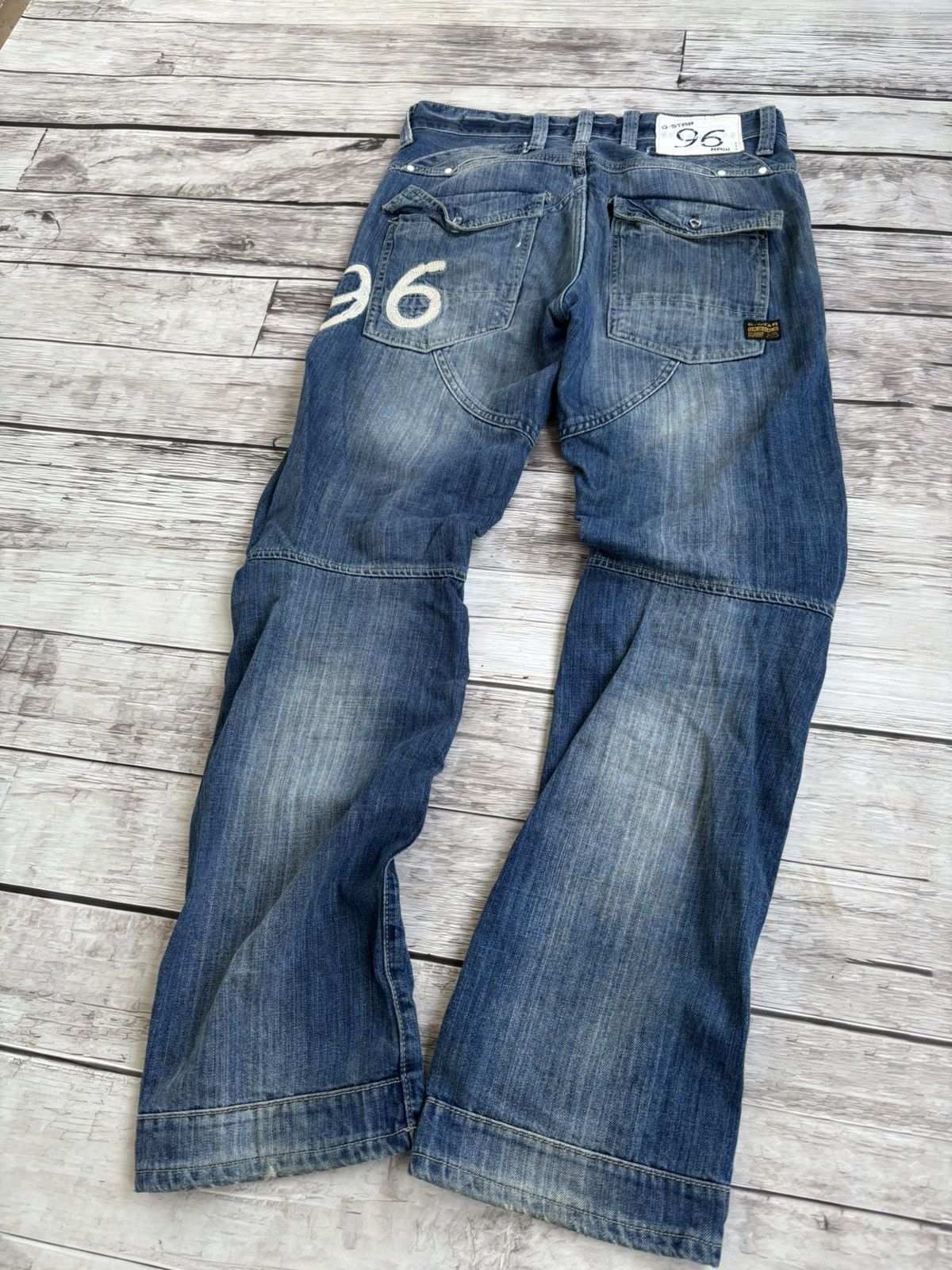 Designer × Hysteric Glamour × Japanese Brand Crazy Chrome Hearts Style Classic Washed Baggy Jeans Size US 32 / EU 48 - 6 Thumbnail