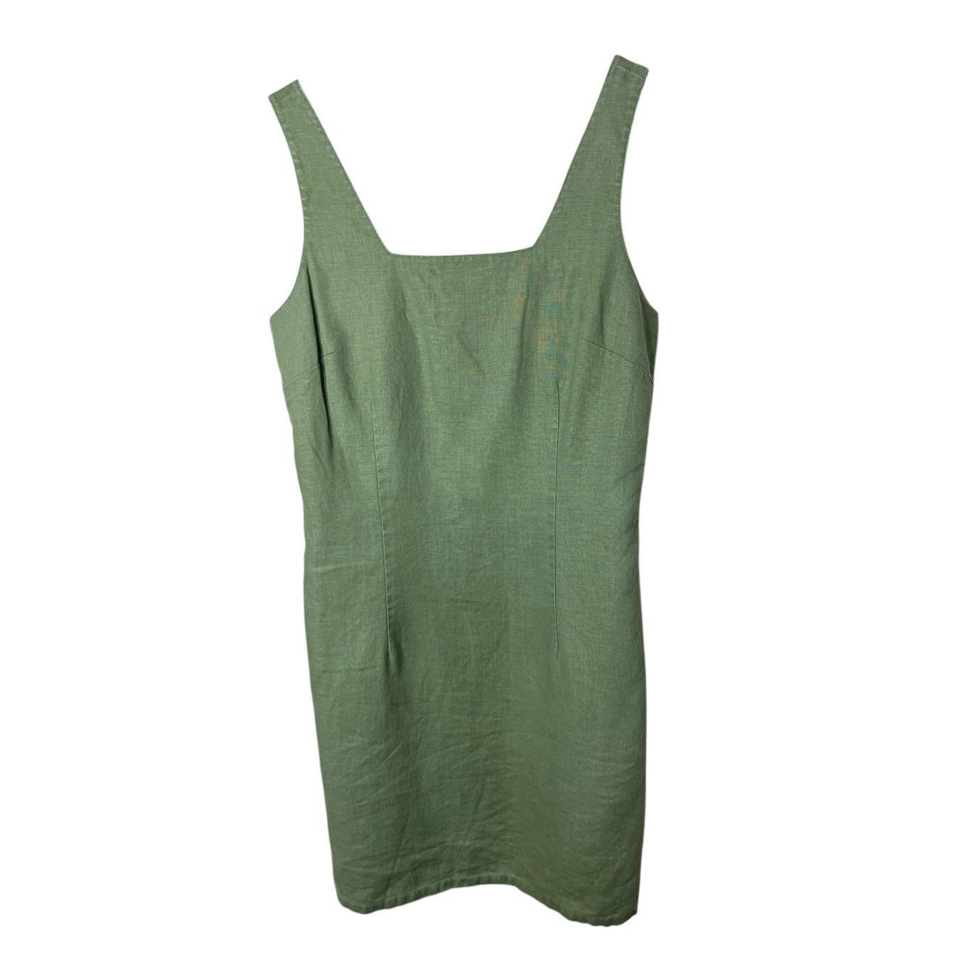 Other LA Redoute Y2K Green 100% Linen Dress Size 12 Size XL / US 12-14 / IT 48-50 - 1 Thumbnail