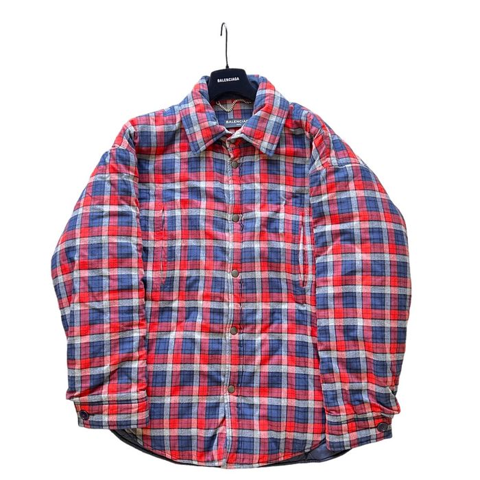 Balenciaga BALENCIAGA 17AW DEMNA GVASALIA PADDED FLANNEL SHIRTS