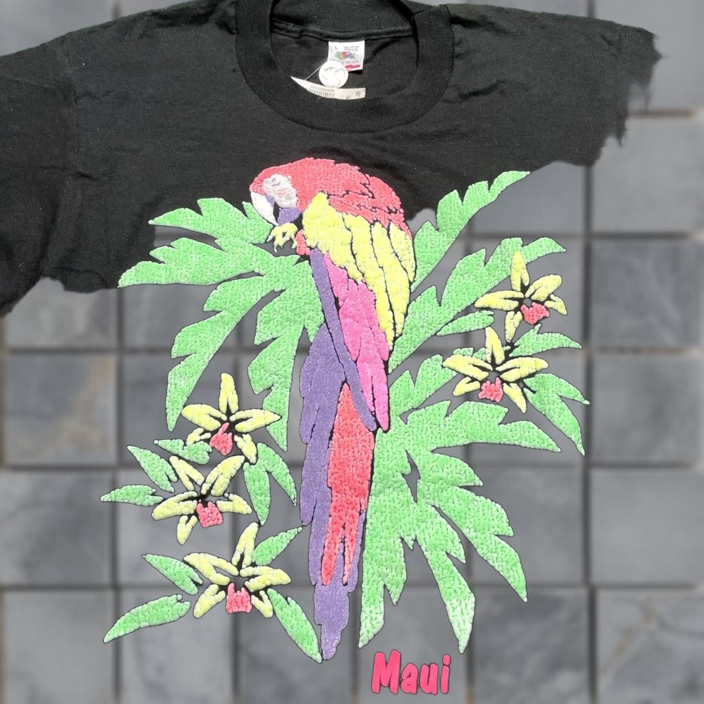 Paradise VINTAGE Maui Shirt Mens Large Paradise Bird Puff The Wide Side Adult Tshirt Size US L / EU 52-54 / 3 - 1 Thumbnail