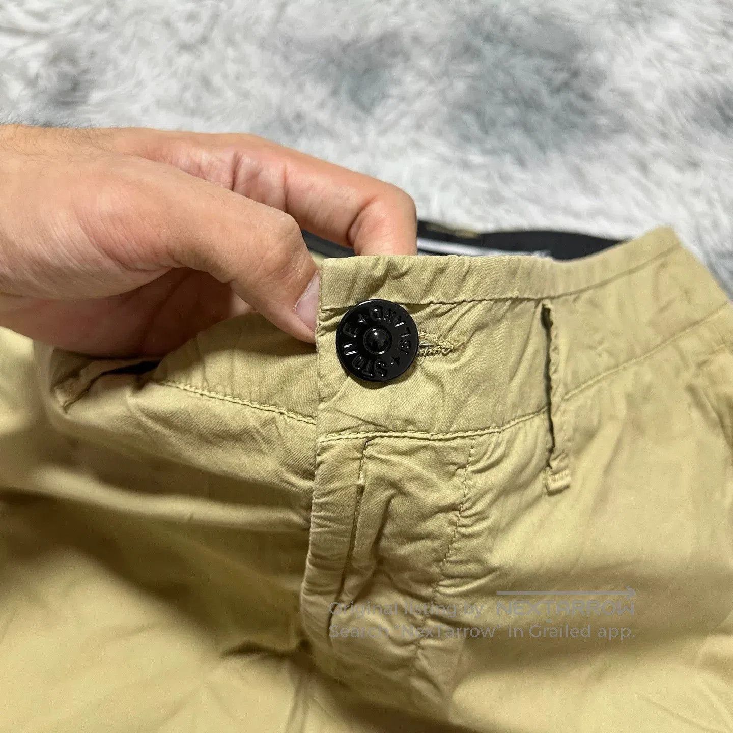 Stone Island khaki cargo shorts by stone island. Size US 31 - 4 Thumbnail