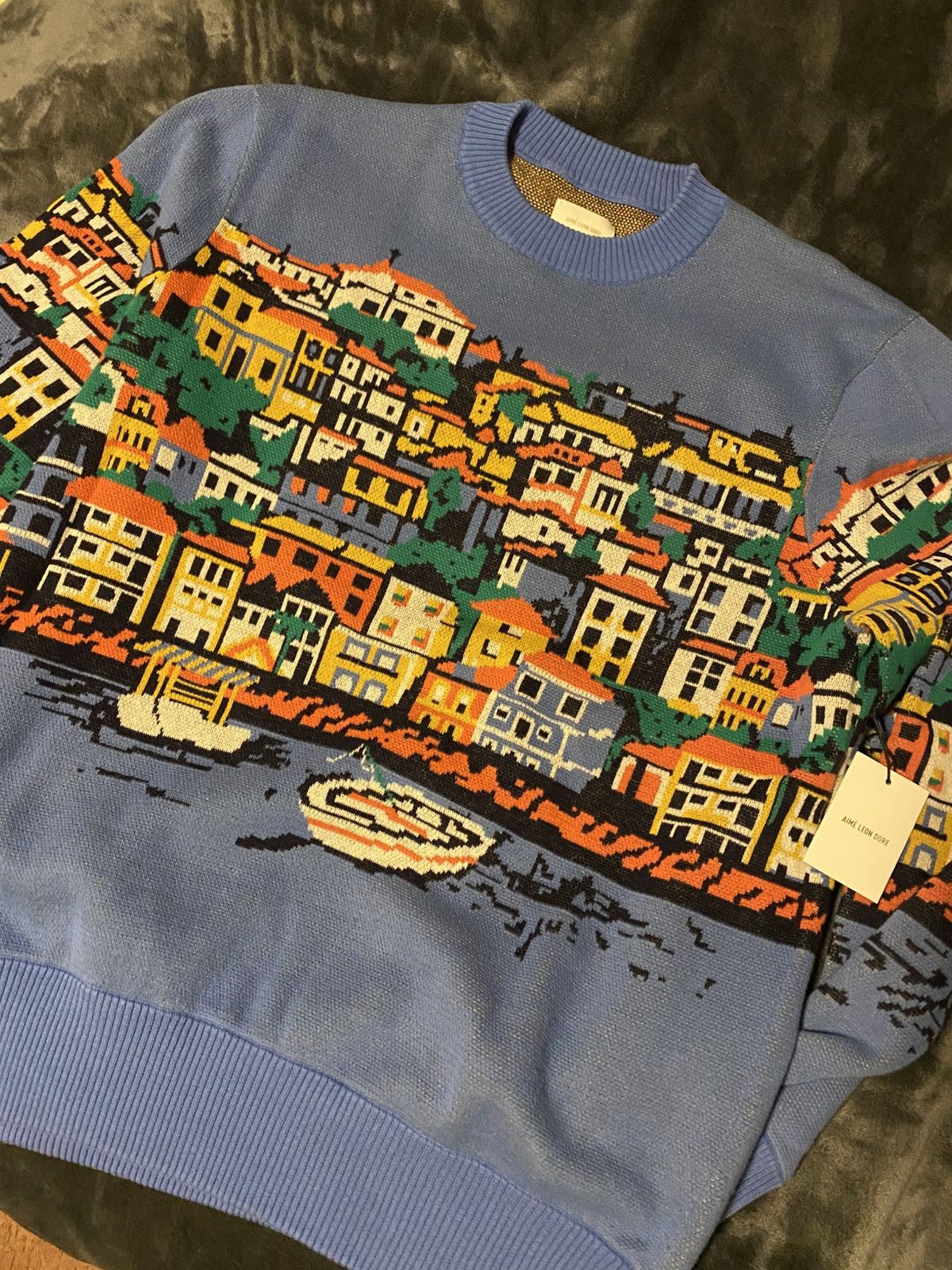 Aime Leon Dore Aimé Leon Dore SS20 Molyvos Seatown Intarsia Sweater sz L Size US L / EU 52-54 / 3 - 2 Thumbnail