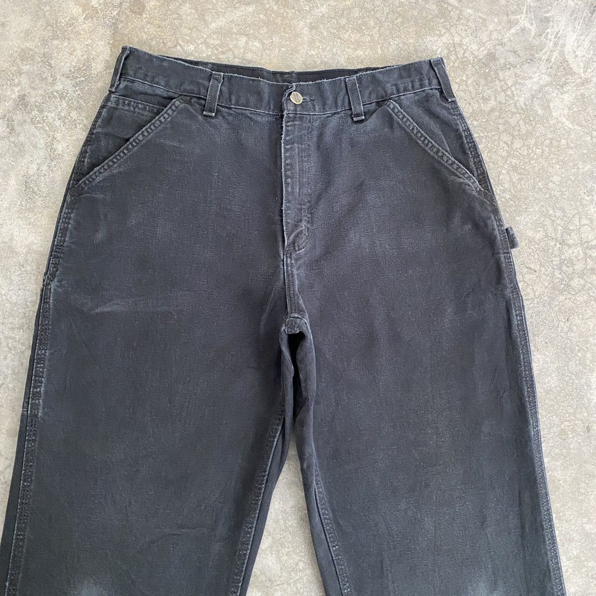 Carhartt Vintage Carhartt Faded Black Ripped Carpenter Work Pants Size US 32 / EU 48 - 2 Thumbnail