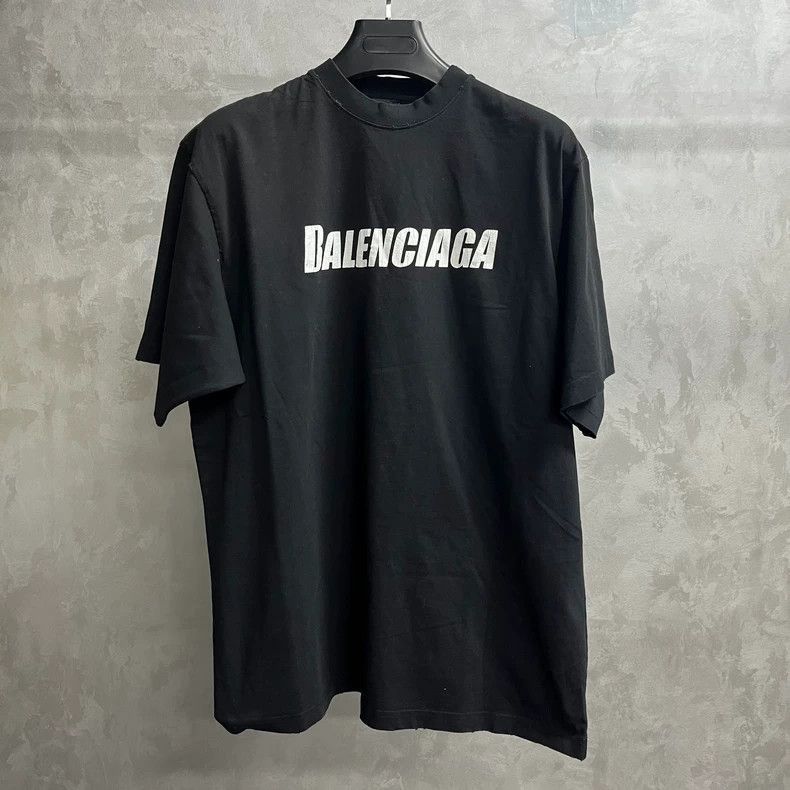 Balenciaga Balenciaga latest black letter logo round neck short sleeve Size US XXS / EU 40 - 1 Thumbnail