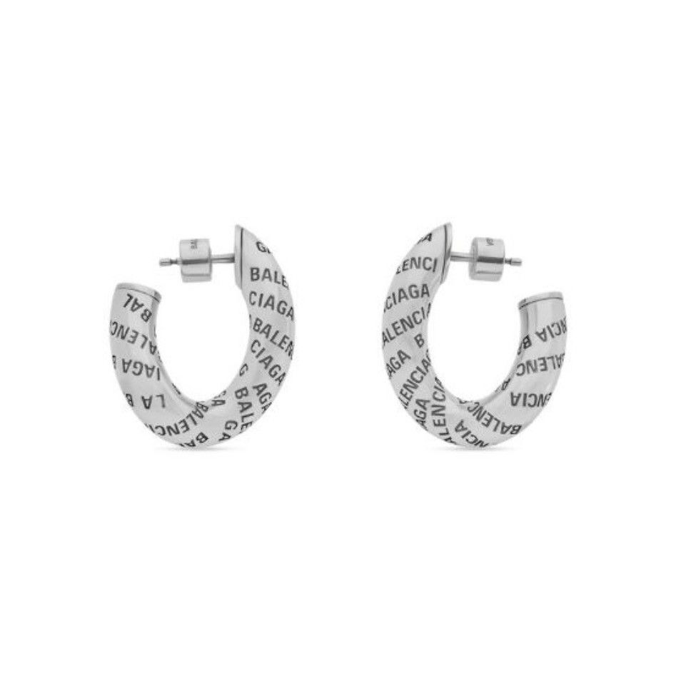 Balenciaga Loop Logo Earrings Size ONE SIZE - 1 Preview