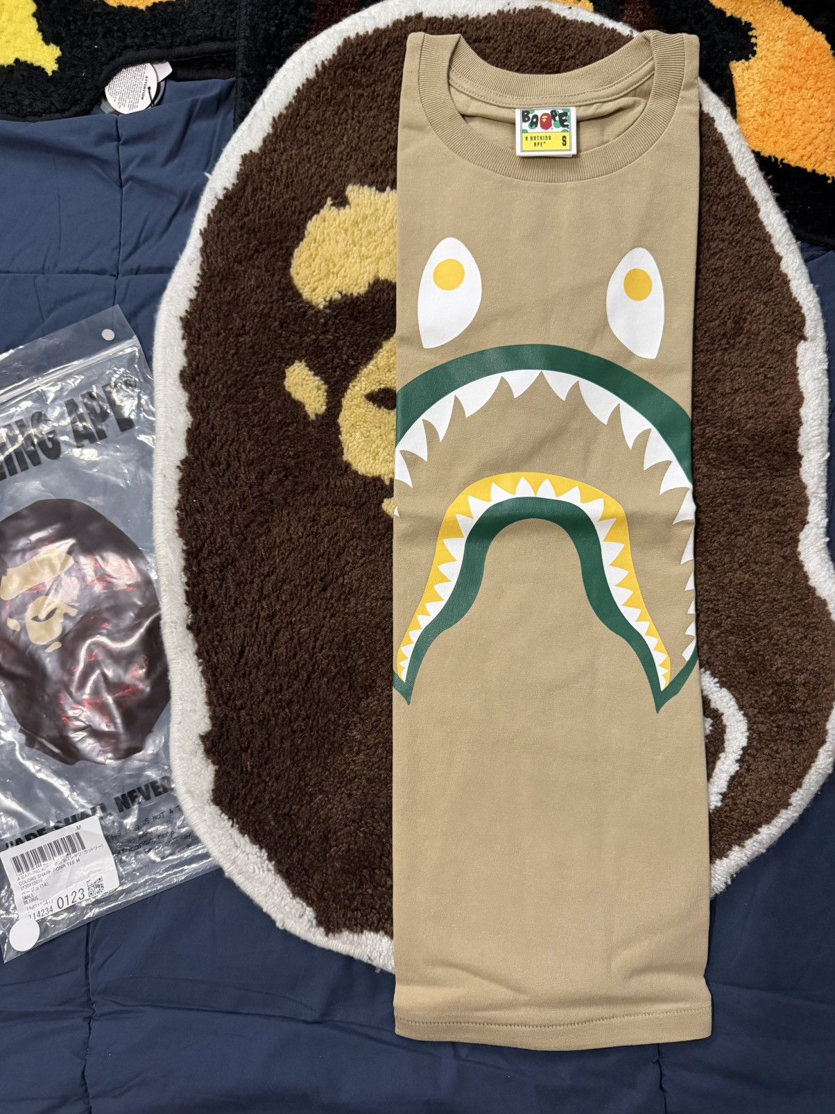 Bape BAPE PONR SHARK FACE TEE. BEIGE SMALL. 🦈 Size US S / EU 44-46 / 1 - 3 Thumbnail