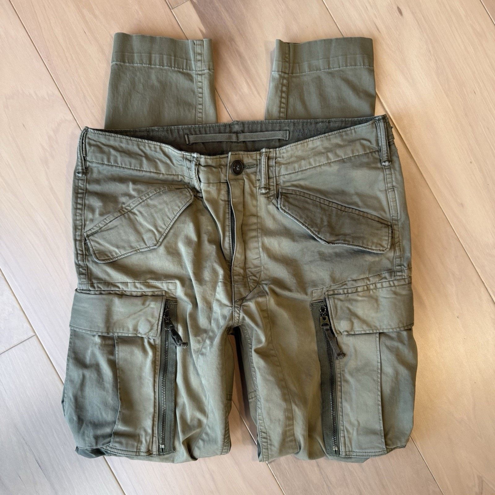 Polo Ralph Lauren RRL Cargo Pants Green Slim Fit Military Utility Streetwear Size US 30 / EU 46 - 2 Thumbnail