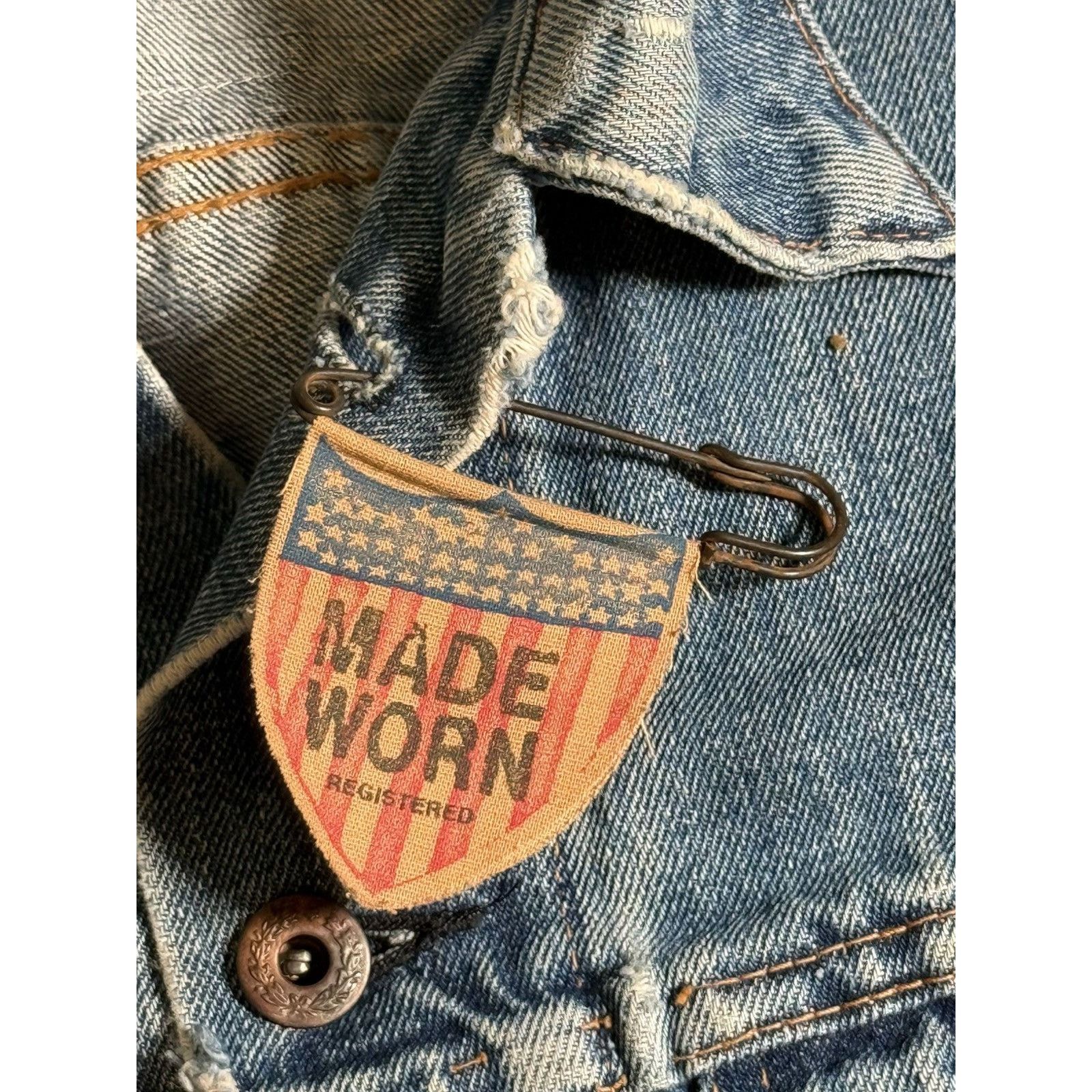 MadeWorn MadeWorn I Got Stoned Rolling Stones Denim Vest Jacket Rare Size US L / EU 52-54 / 3 - 7 Thumbnail