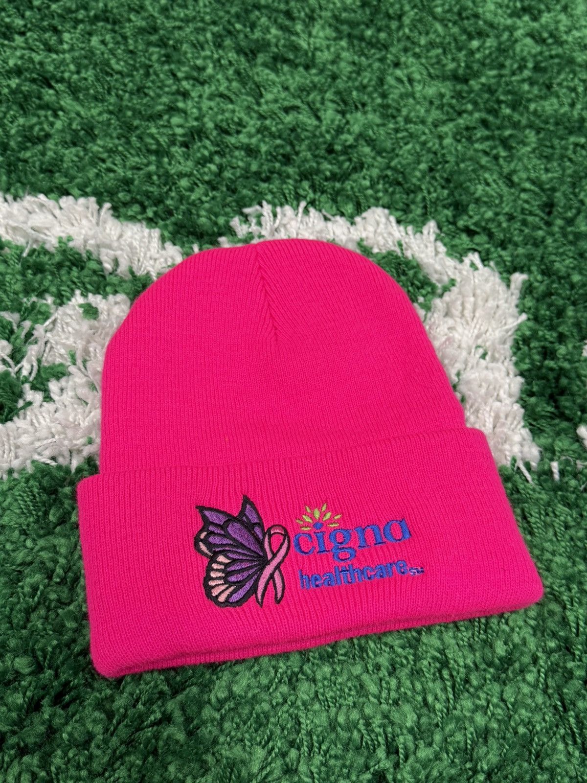 Vintage Vintage Cigna Healthcare Health Beanie Butterfly Pink Size ONE SIZE - 2 Thumbnail