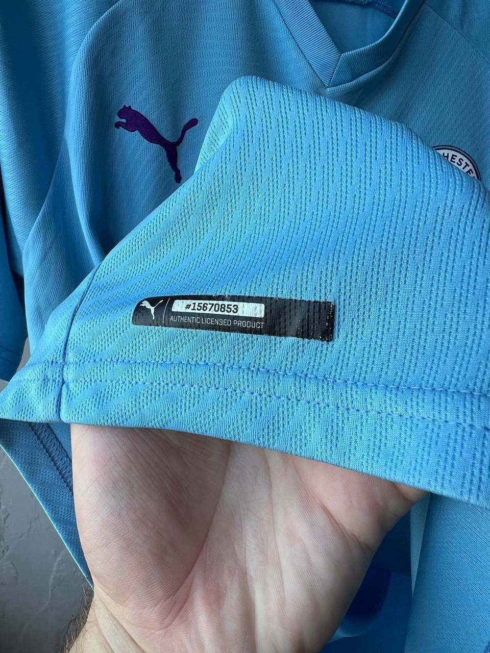 Puma 2019/20 MANCHESTER CITY HOME SOCCER JERSEY FOOTBALL SHIRT XL Size US XL / EU 56 / 4 - 8 Thumbnail