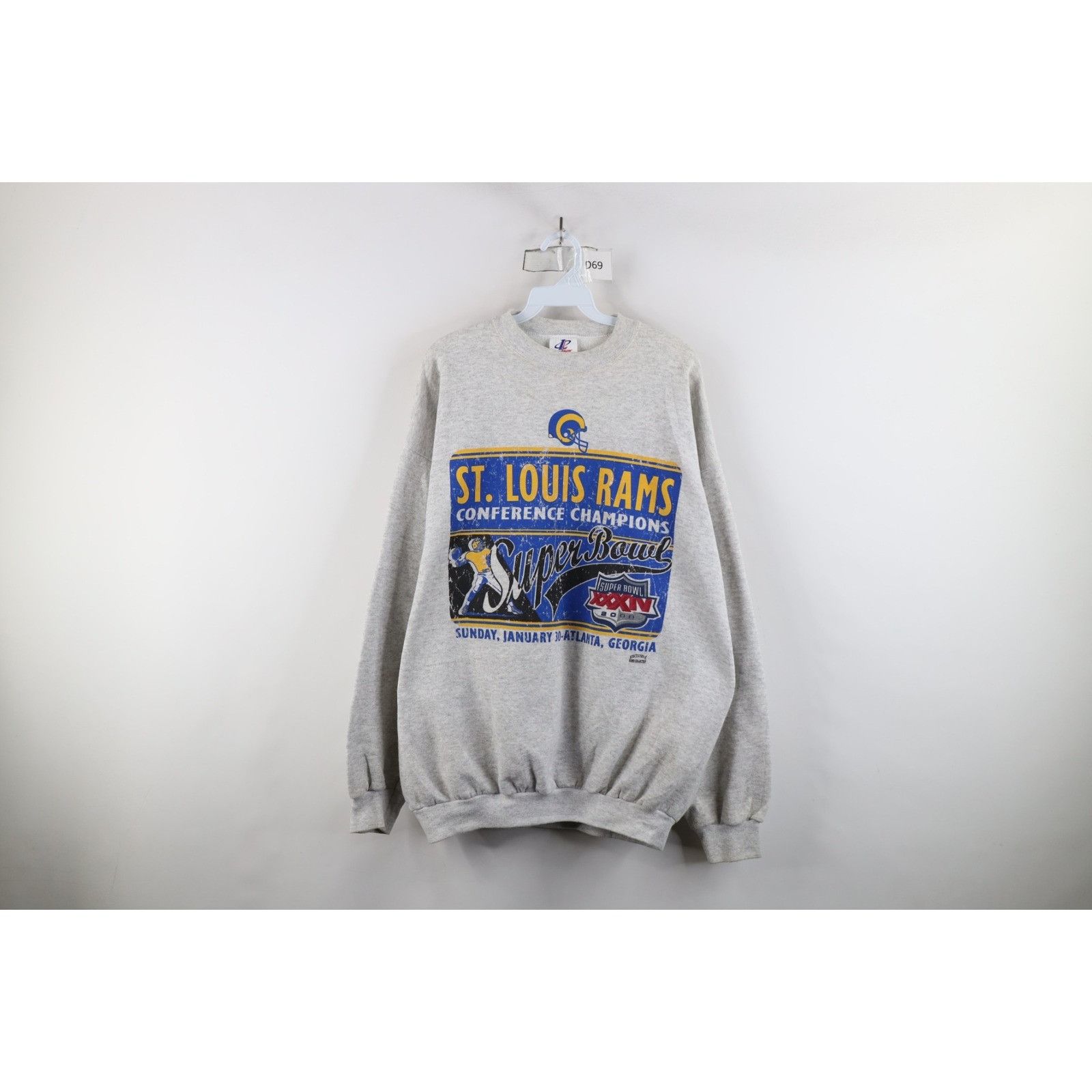 Vintage Vintage 2000 Super Bowl Champs St Louis Rams Sweatshirt Size US XL / EU 56 / 4 - 1 Thumbnail