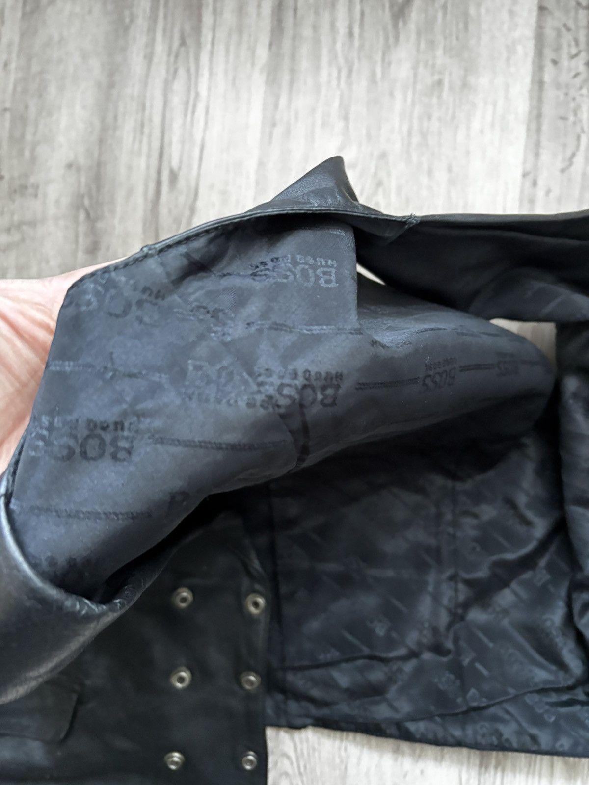 Hugo Boss Rare Hugo Boss Double-Breasted Leather Vest Czechoslovakia Size 38R - 19 Thumbnail