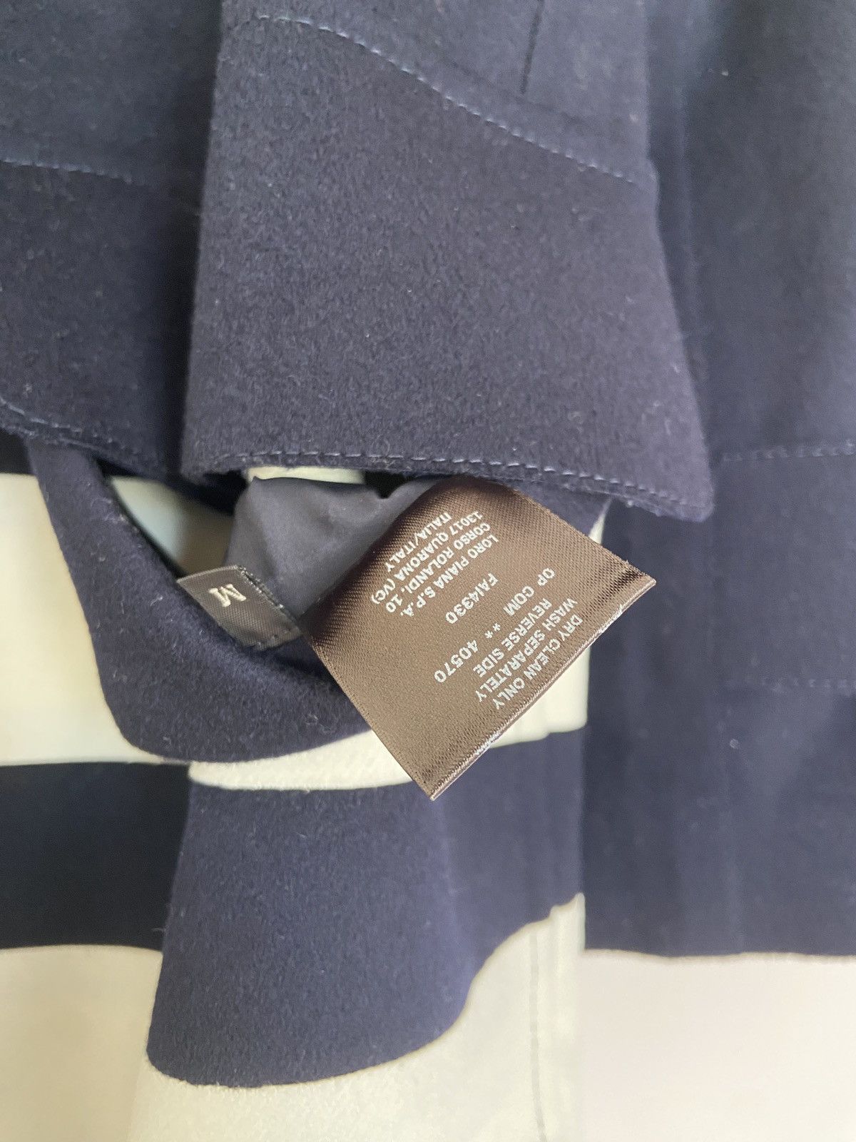 Loro Piana Loro Piana Double Breasted Felt Coat Dark Blue Size M / US 6-8 / IT 42-44 - 7 Thumbnail