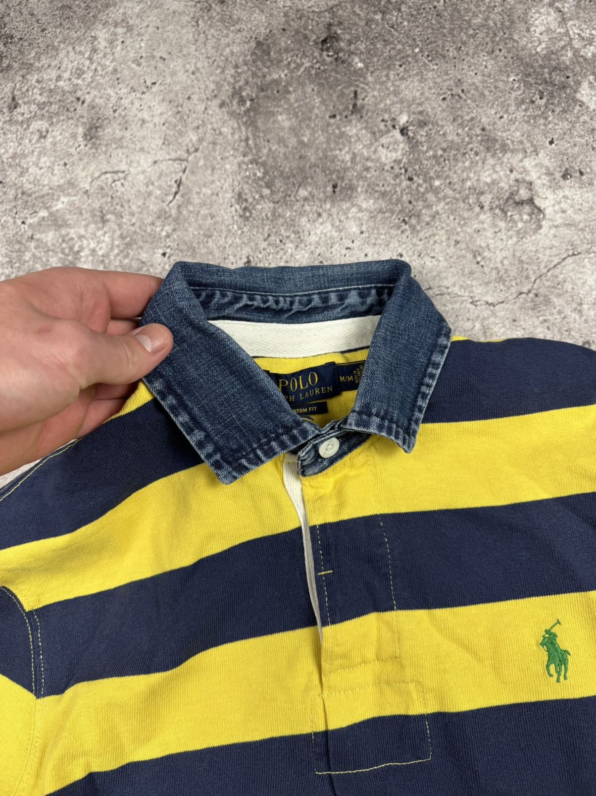 Other Polo Ralph Lauren Denim Collar Vintage Rugby Polo Shirt Size US M / EU 48-50 / 2 - 5 Thumbnail