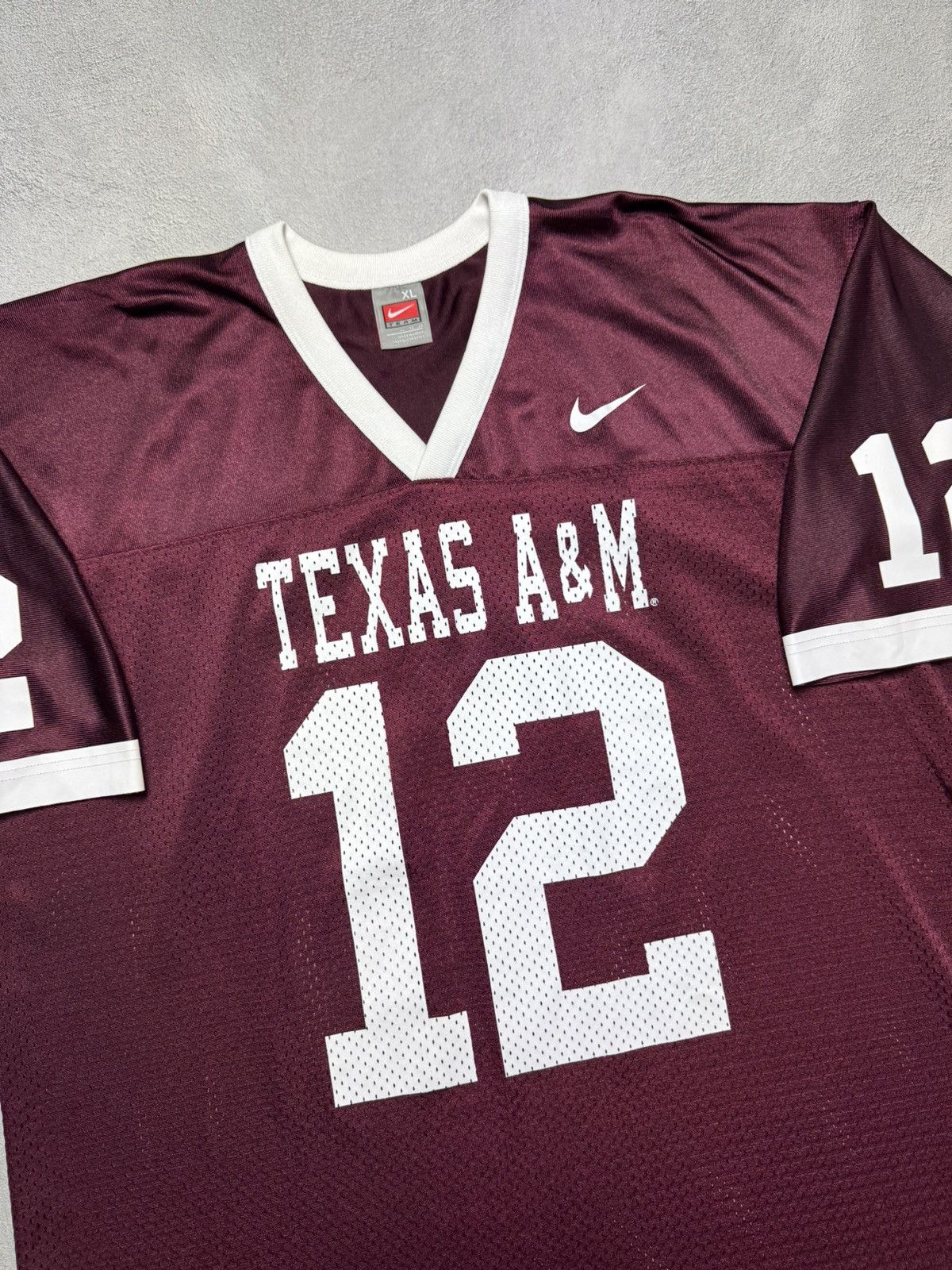 Nike Texas A&M Aggies #12 Maroon Football Jersey Nike Vintage Size US XL / EU 56 / 4 - 3 Thumbnail