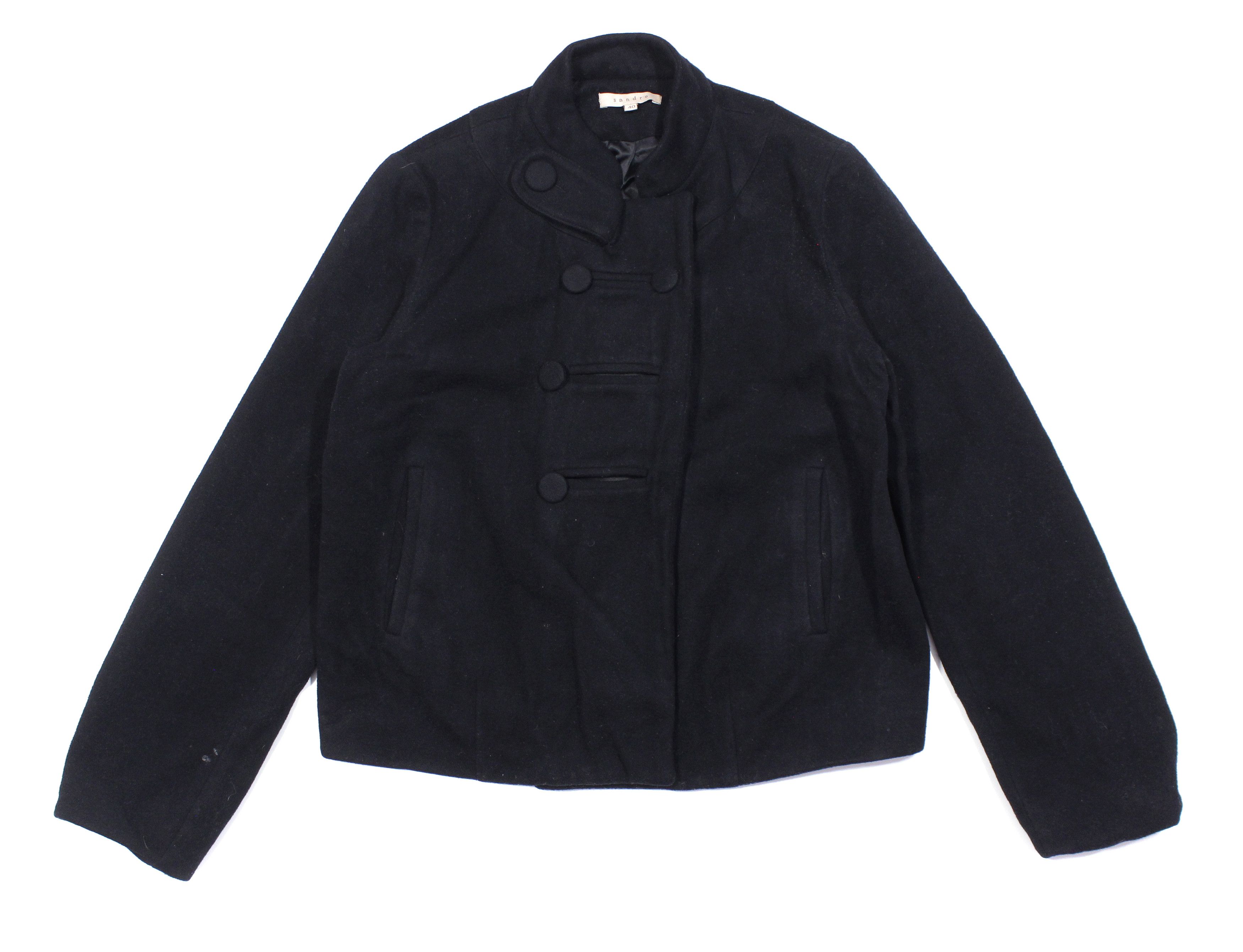 Sandro 90S Wool Short Double Breasted Coat Vintage Size M / US 6-8 / IT 42-44 - 1 Thumbnail