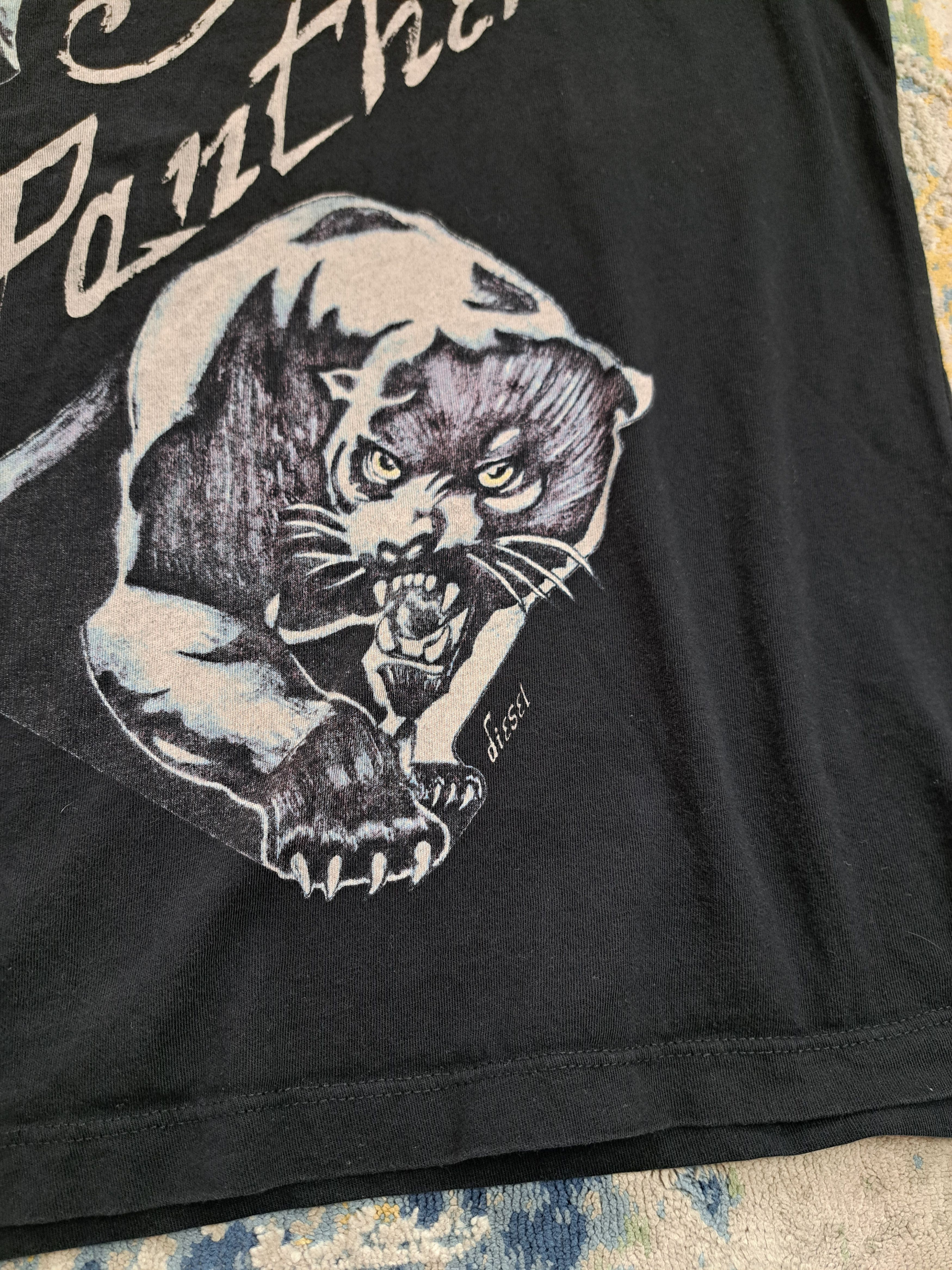 Diesel Diesel Indigo Panthers Archive Tee Luxury Rare Size US L / EU 52-54 / 3 - 4 Thumbnail