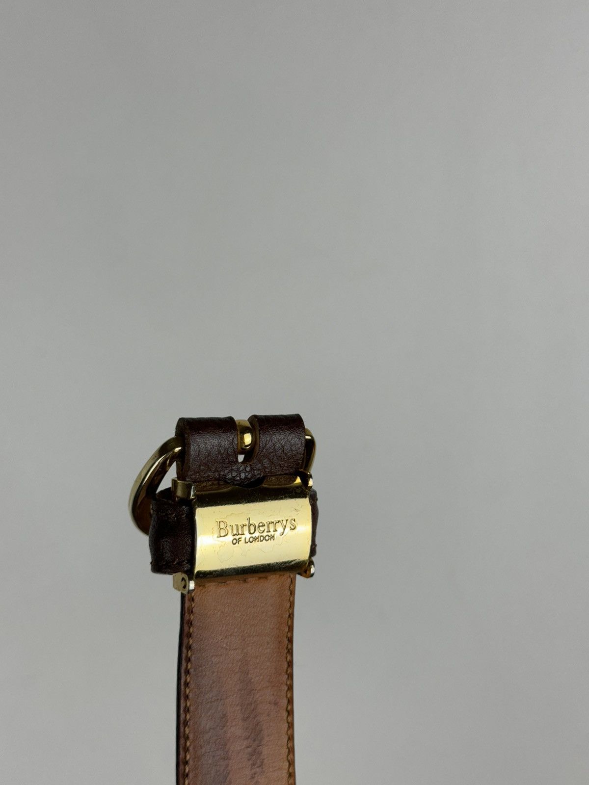 Burberry × Leather Leather belt Burberry y2k original luxury casual item Size ONE SIZE - 3 Thumbnail