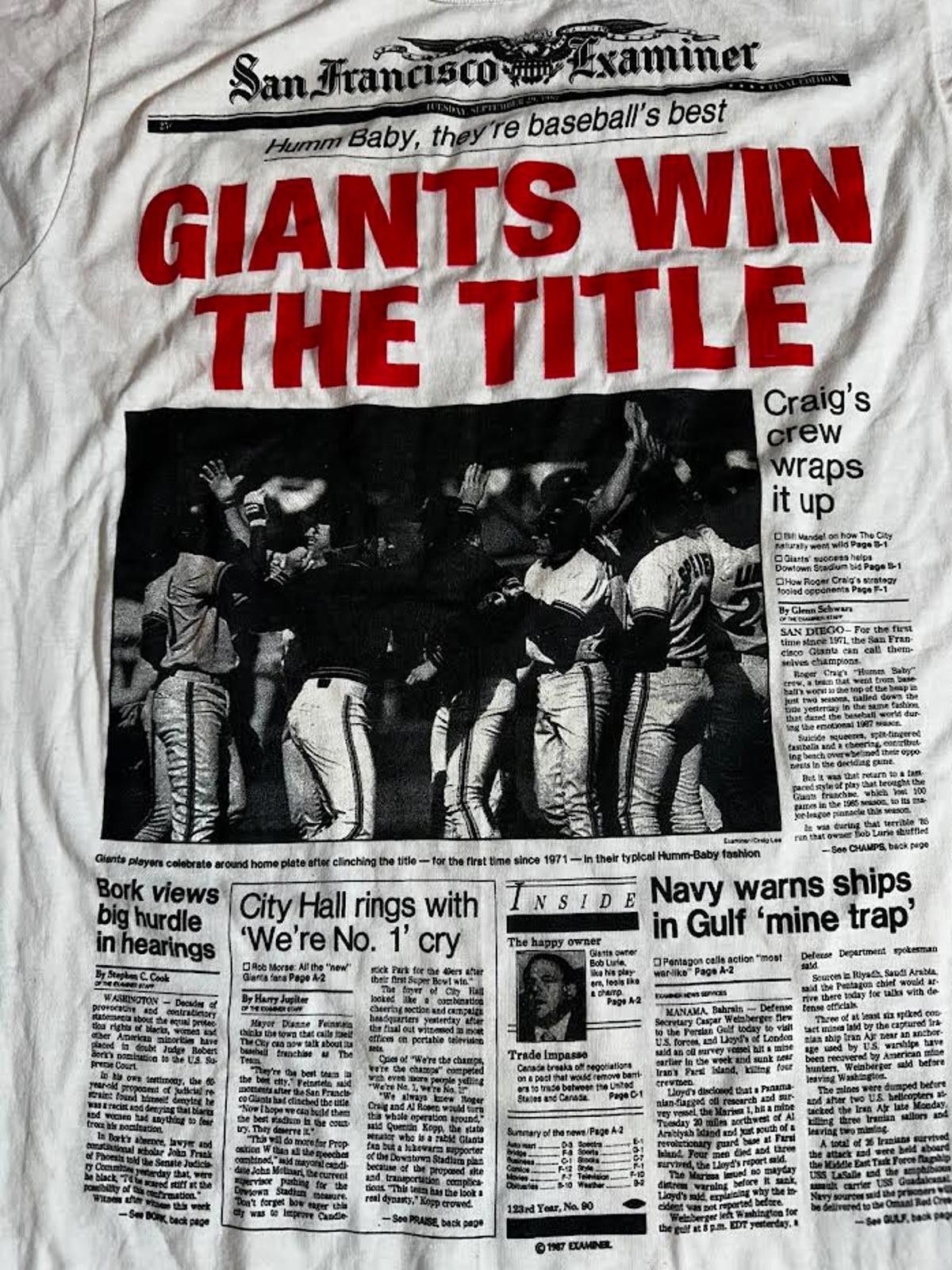 Other Vintage 1989 SF Giants “Win the Title” Tee Screen Stars Size US M / EU 48-50 / 2 - 5 Thumbnail