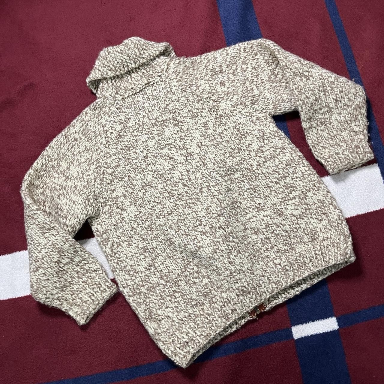 Other Vintage shawl collar Chunky Cardigan Knit tan cream Full Zip Size S / US 4 / IT 40 - 4 Thumbnail