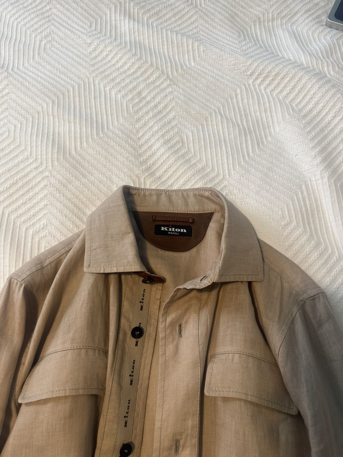 Kiton Kiton Linen Overshirt Size US L / EU 52-54 / 3 - 5 Thumbnail