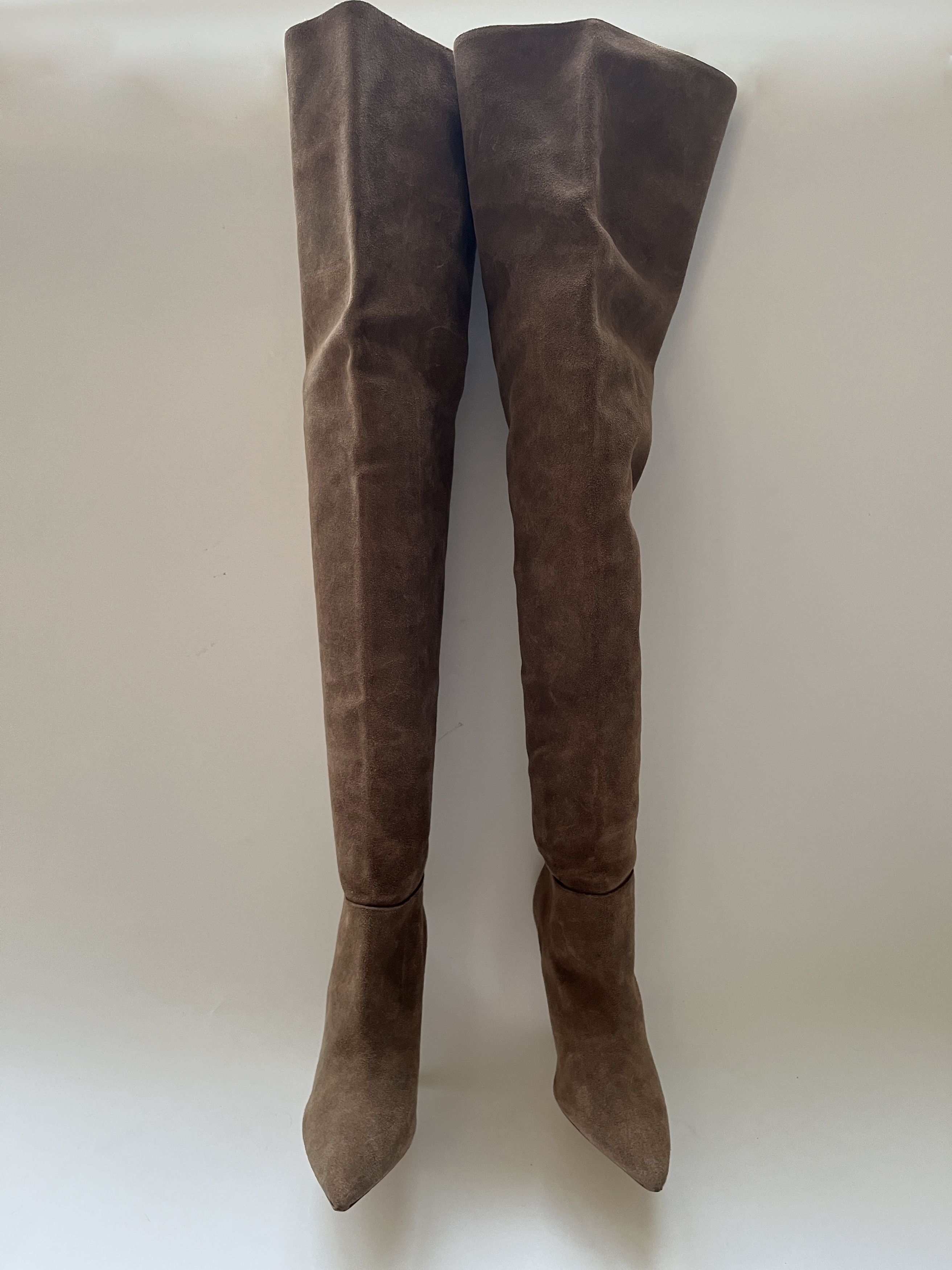 Yeezy ⚡️QUICK SALE⚡️2018 Yeezy Season 7 Brown Suede High Boots Size US 9 / IT 39 - 4 Thumbnail