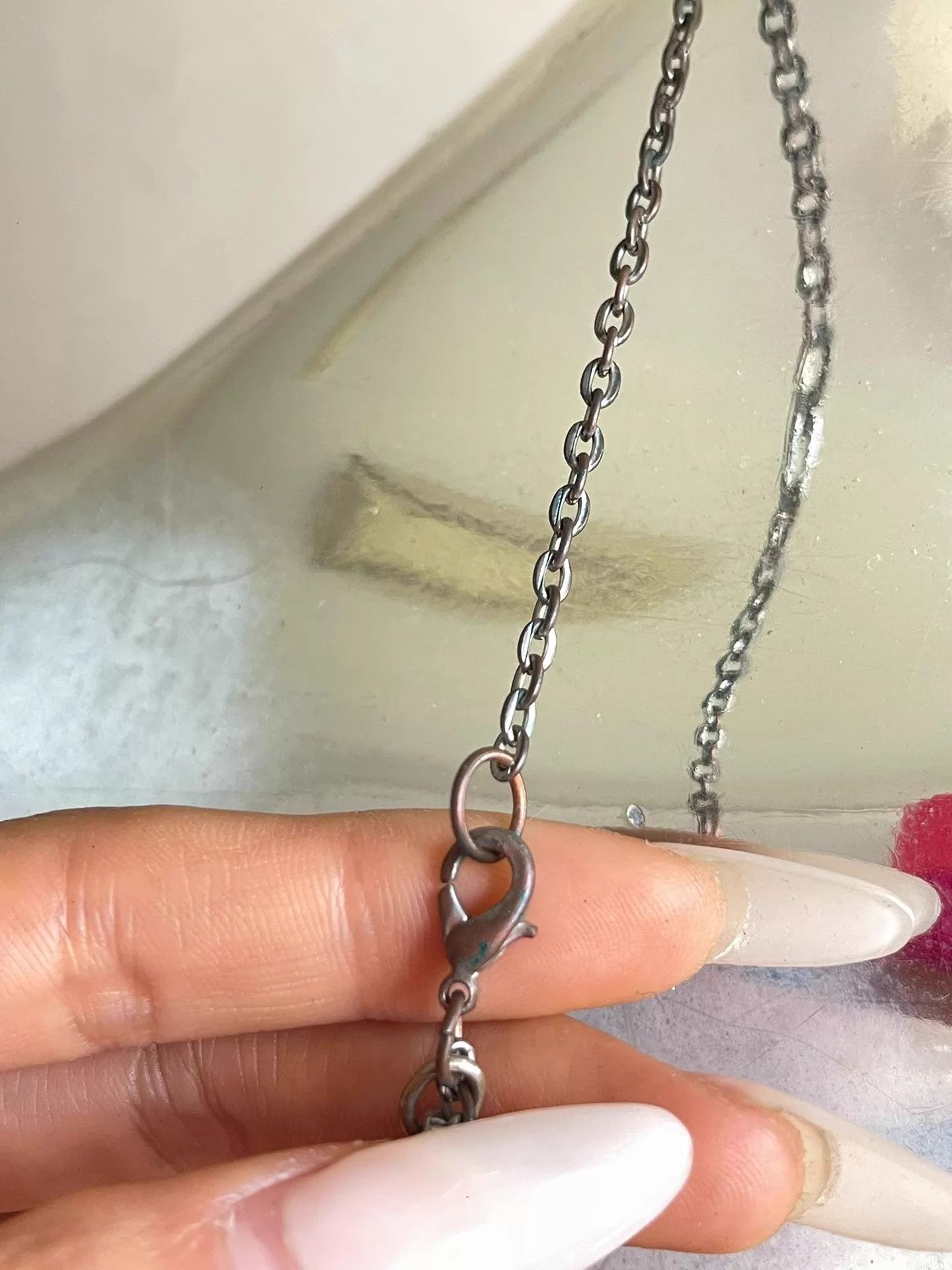 Tornado Mart Tornado mart Jpn Vintage Punk 925 Silver Crossbead Chain Size ONE SIZE - 6 Thumbnail