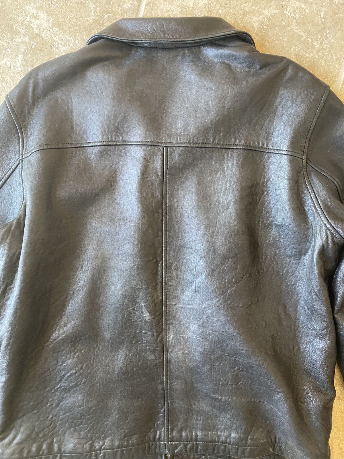 Calvin Klein Clavin Klein Vintage Black Leather Jacket Mens Large Size US L / EU 52-54 / 3 - 12 Thumbnail