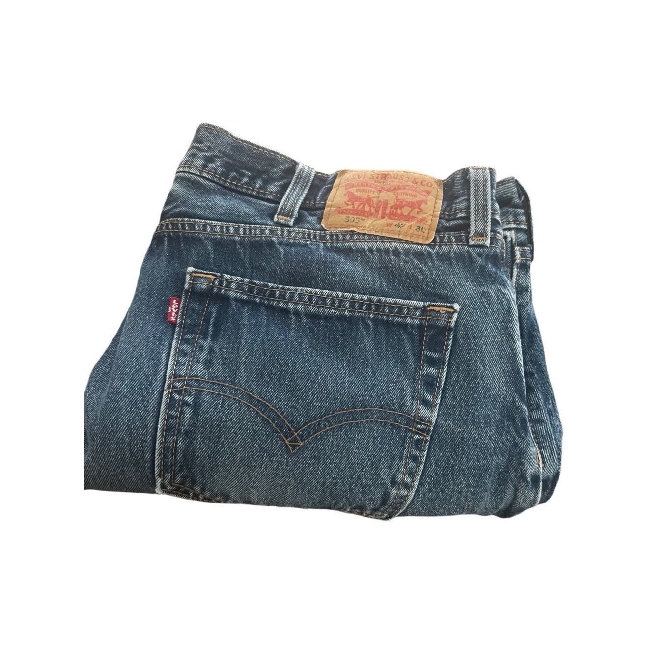 Levi's Levi's 505 Blue Jeans Straight Leg 42x30 Size US 42 / EU 58 - 4 Thumbnail