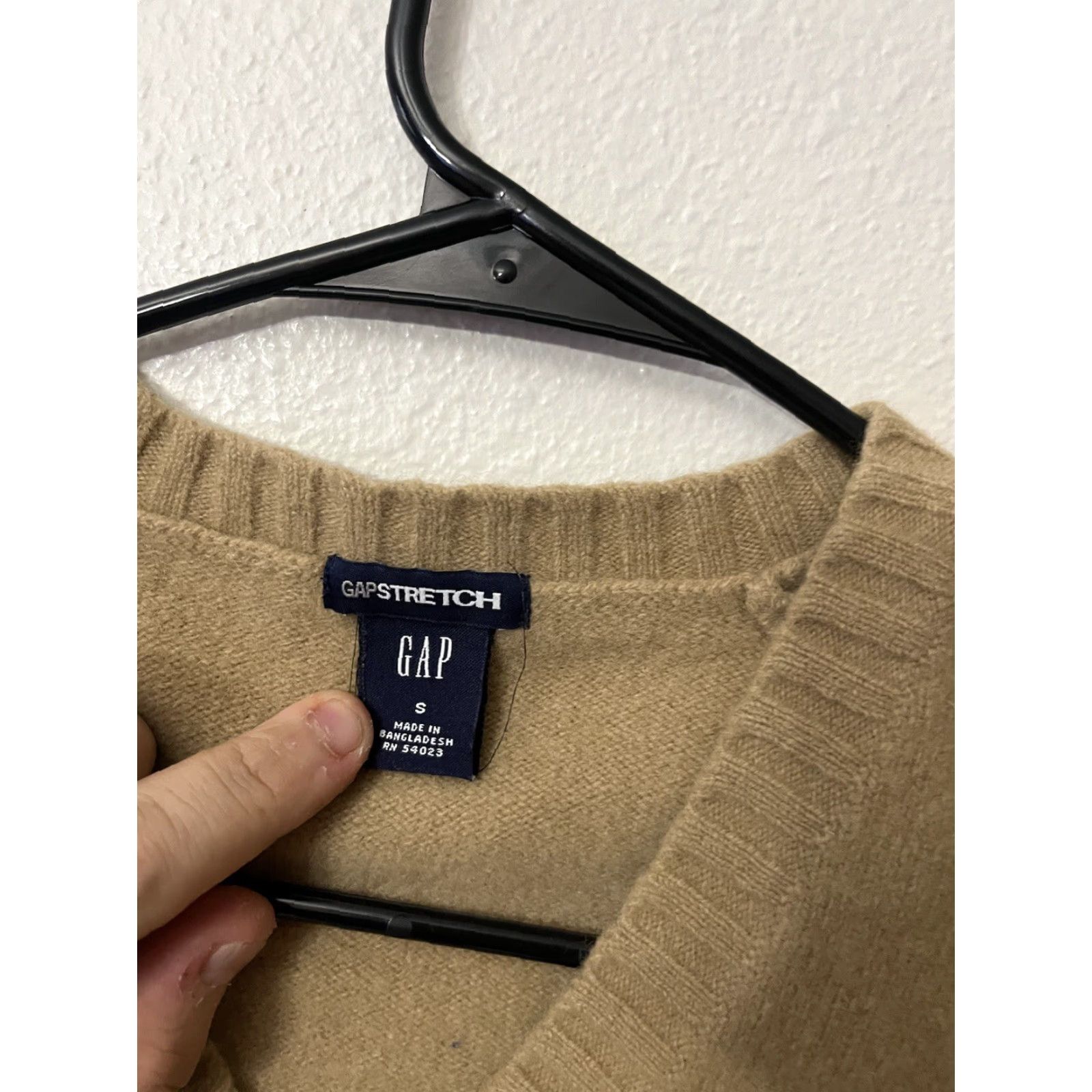 Gap VINTAGE Gap Women's Sweater Pullover M Brown Lambswool Blend V-Neck 3/4 Sleeve Classic Size M / US 6-8 / IT 42-44 - 3 Thumbnail