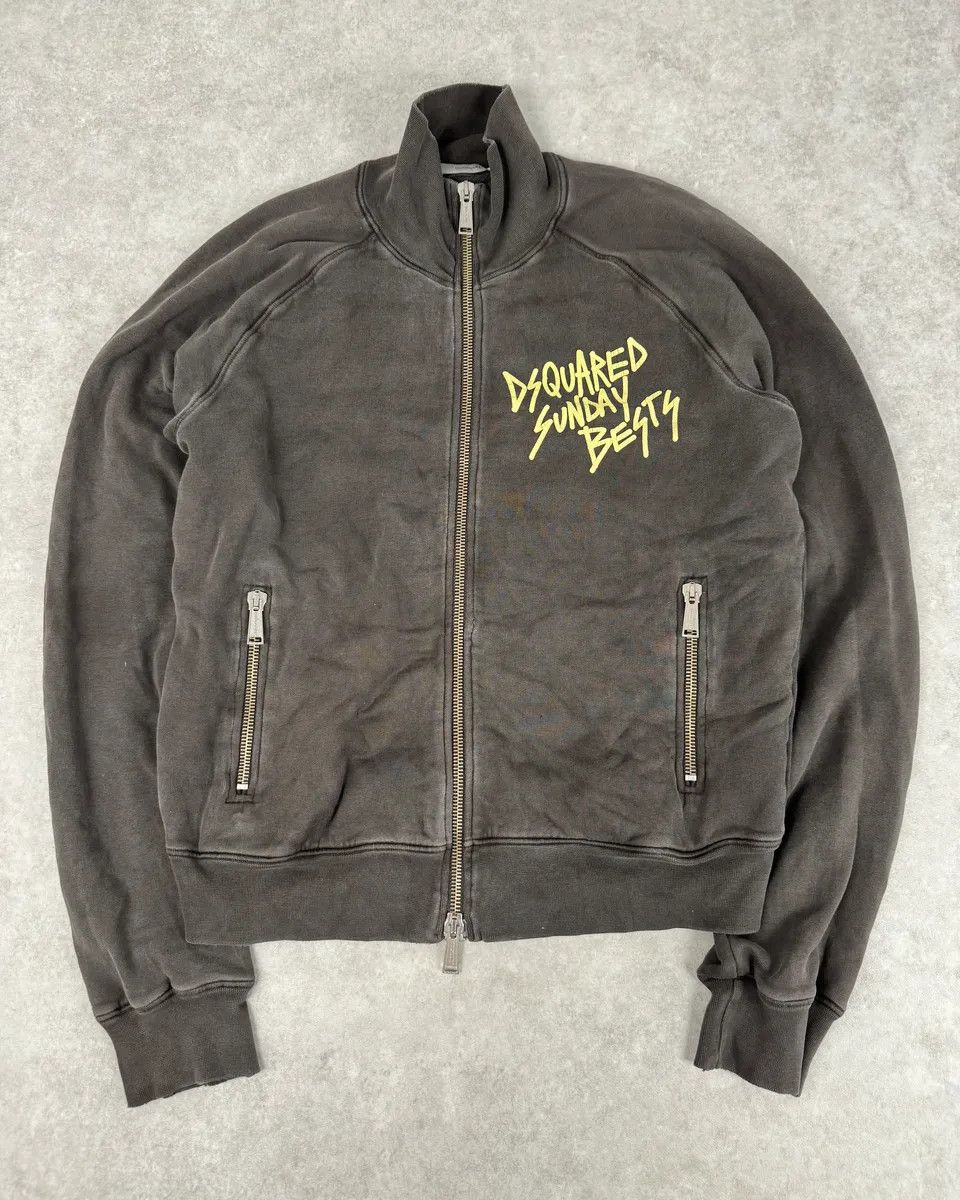 Dsquared2 AW2005 Dsquared2 Brown Religious Graphic Zip-Up Sweater Size US L / EU 52-54 / 3 - 1 Thumbnail