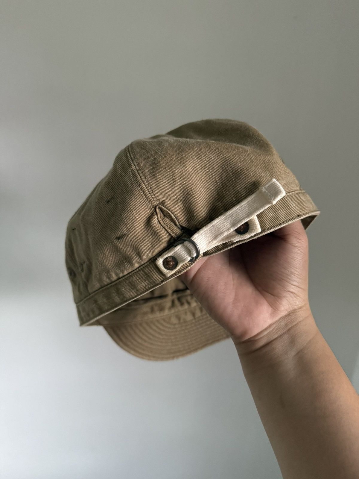RRL Ralph Lauren 90s Vintage Double Ralph Lauren herringbone work cap Size ONE SIZE - 4 Thumbnail