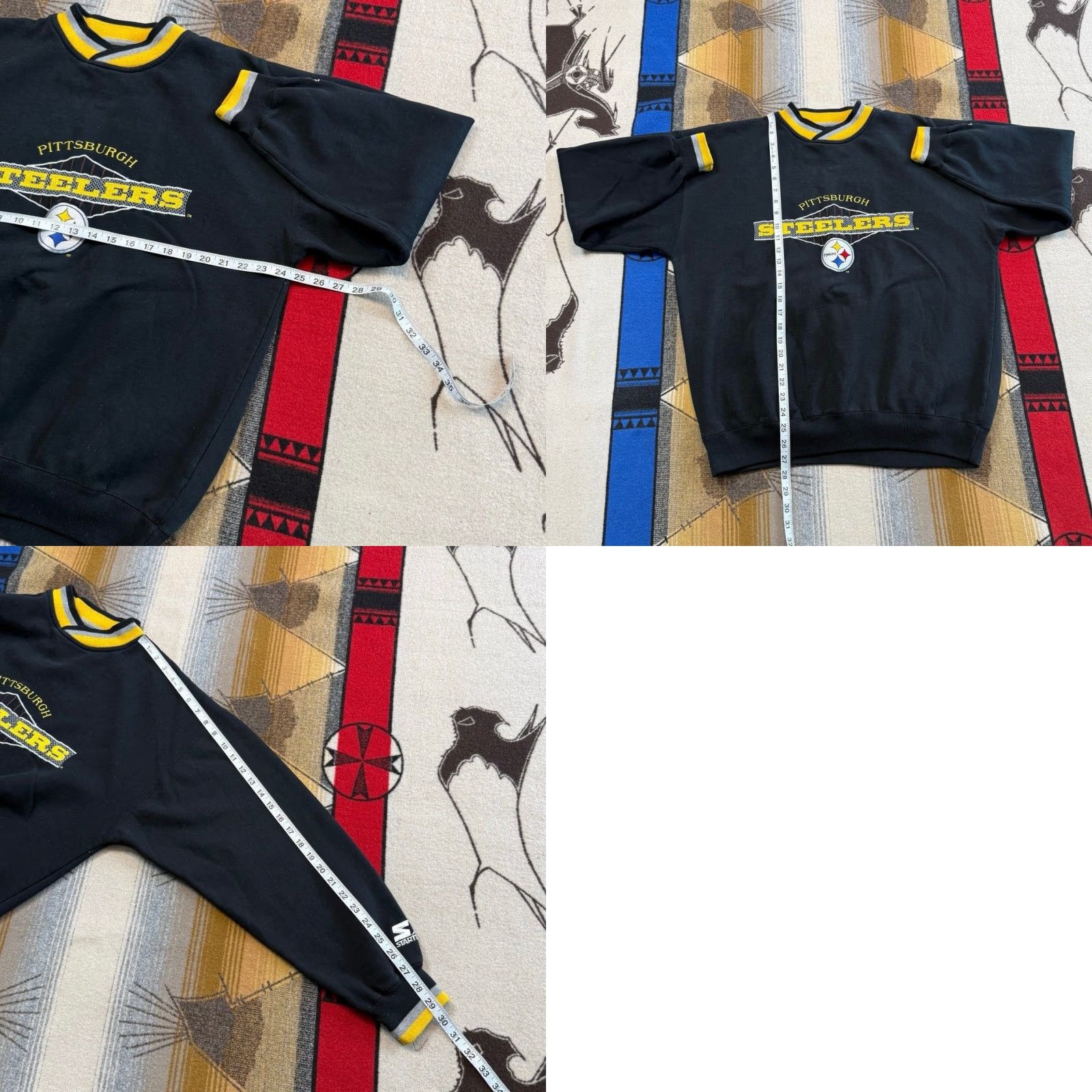 Starter VINTAGE Pittsburgh Steelers Starter Embroidered Sweatshirt Sweatshirt Size L Men Black 90s NFL Football Pullover Size US L / EU 52-54 / 3 - 8 Thumbnail