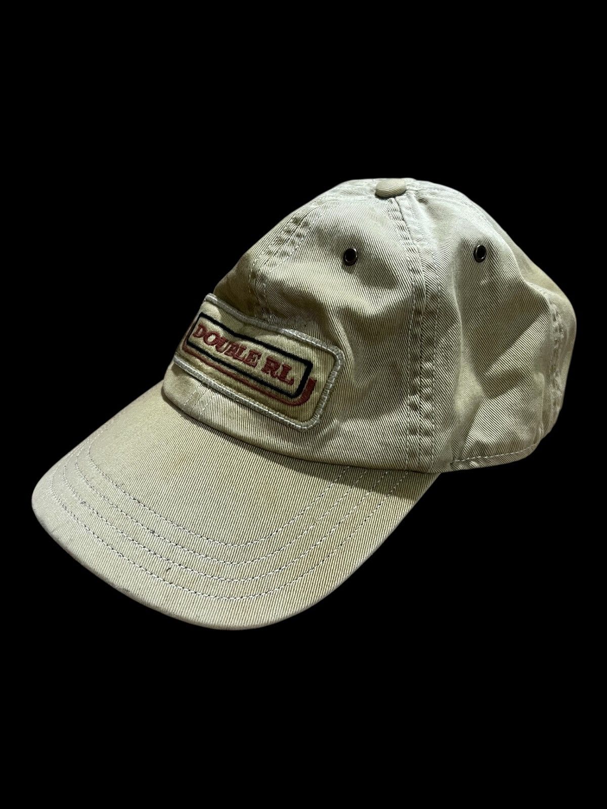 RRL Ralph Lauren Vintage RRL Double RL Patches Canvas Leather Adjustable Cap Size ONE SIZE - 3 Thumbnail