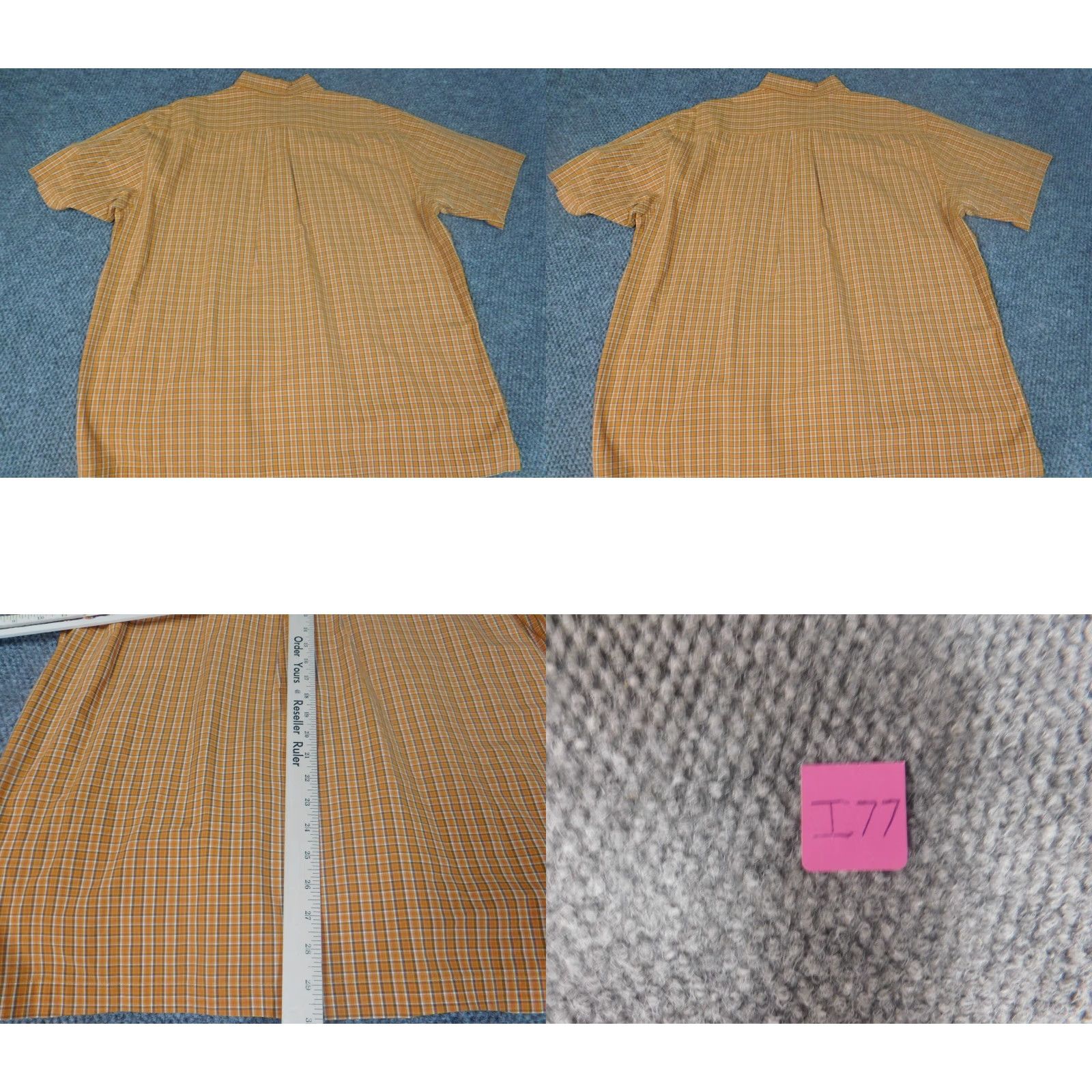 Old Navy Old Navy Shirt Mens Large Orange Plaid Button-Down Collared Short Sleeve Casual Button-Up Pocketed Size US L / EU 52-54 / 3 - 8 Thumbnail