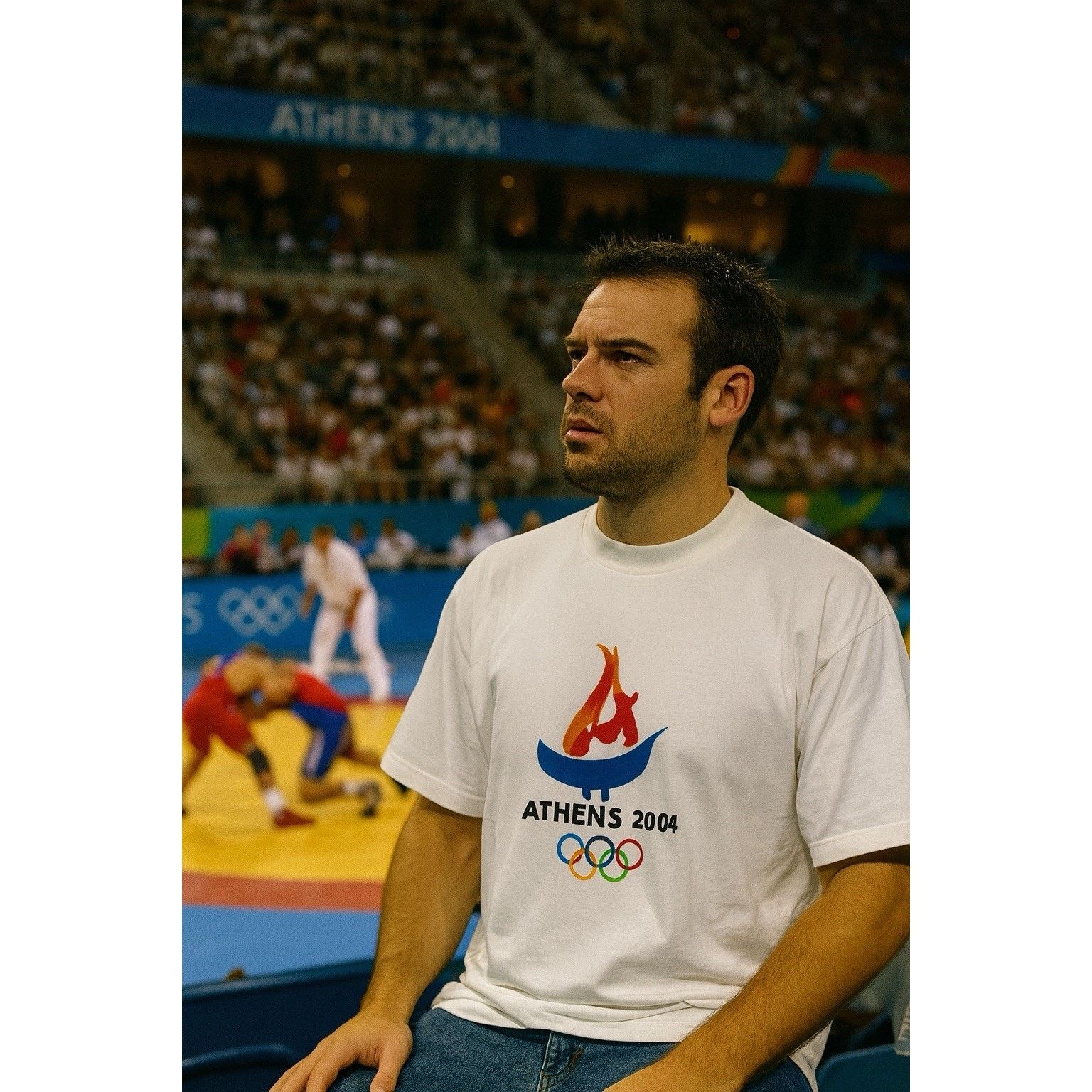 Fruit Of The Loom Heavy Tee Vintage Single Stitch 2004 Olympics Athens Sz XL Size US XL / EU 56 / 4 - 1 Thumbnail