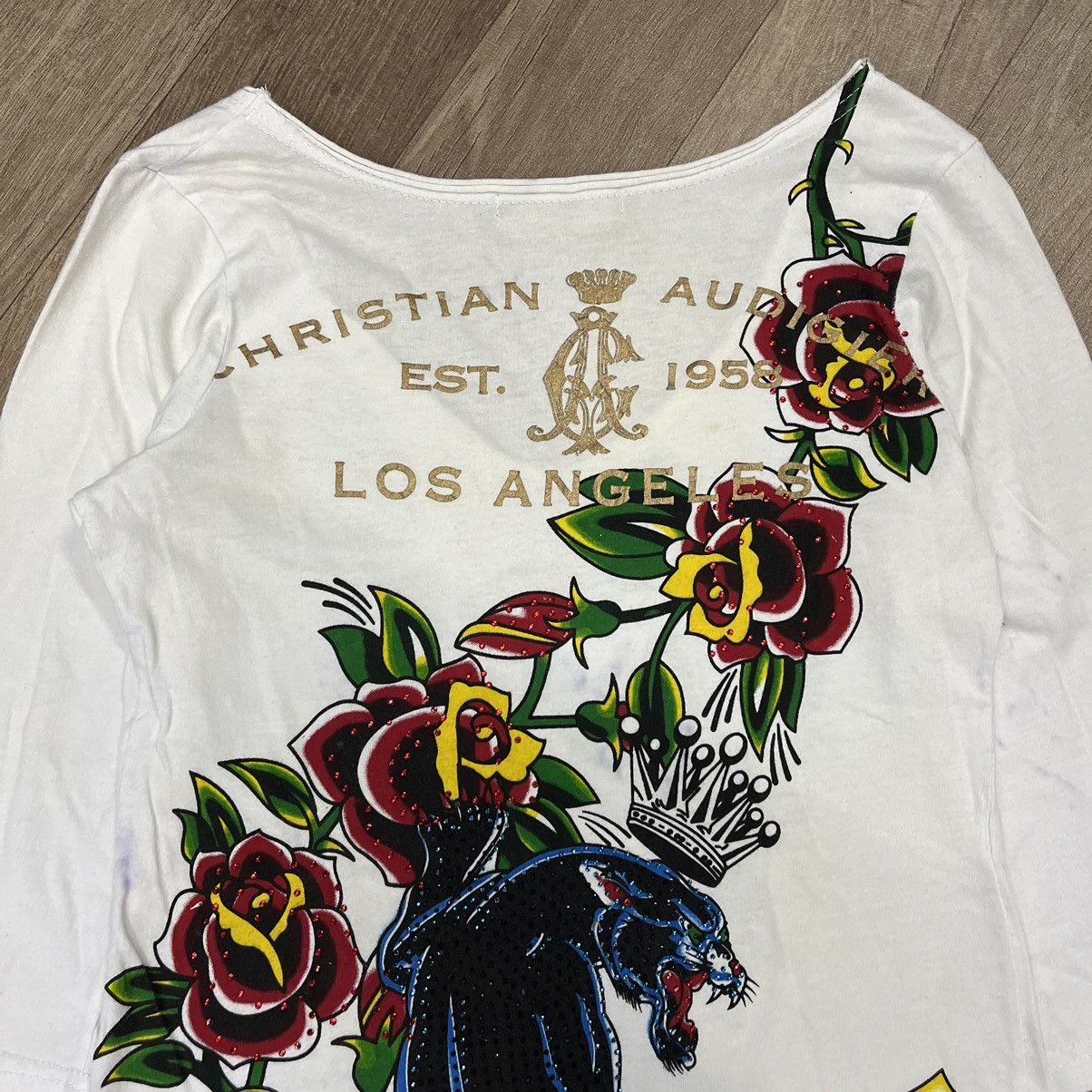 Christian Audigier × Ed Hardy Christian Audigier Los Angeles Ed Hardy Panter Studed Tee Size L / US 10 / IT 46 - 12 Thumbnail
