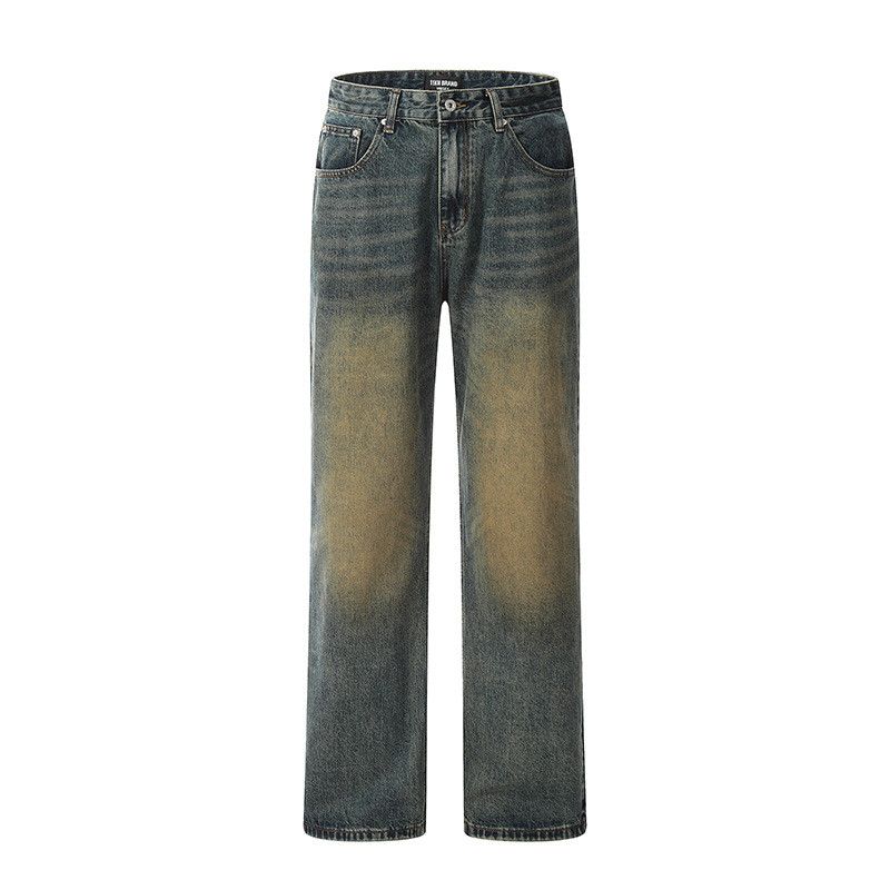 Vintage American retro distressed washed street vintage blue jeans Size US 32 / EU 48 - 1 Thumbnail