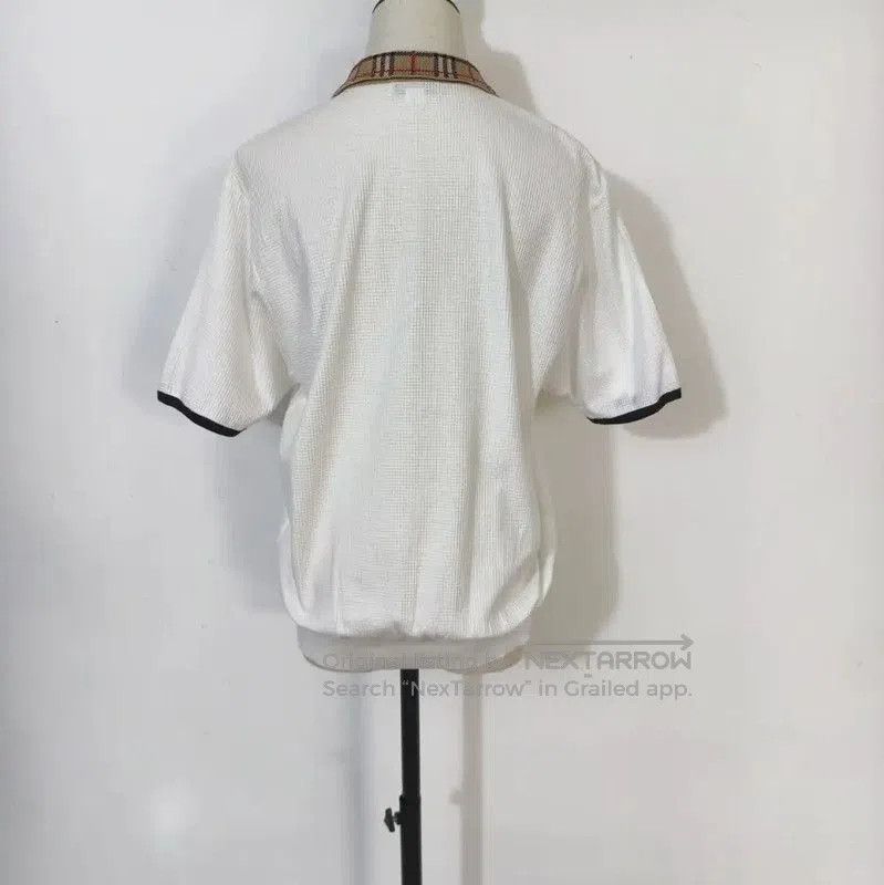 Burberry Burberry White Cotton Blend Summer T-Shirt. Size L / US 10 / IT 46 - 5 Thumbnail