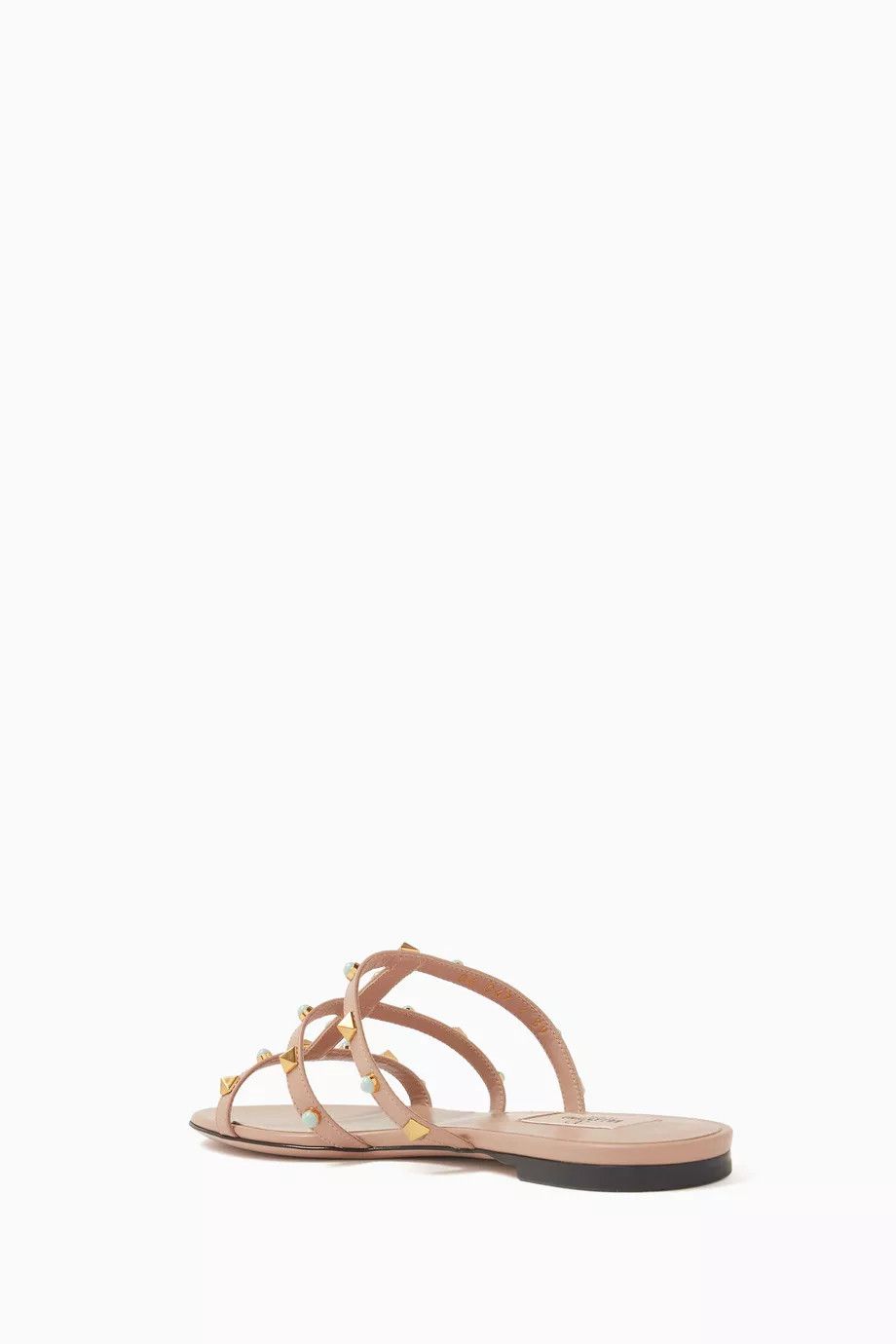 Valentino os11x0126 Rockstud Slide Sandals in Beige Size US 8 / IT 38 - 2 Thumbnail