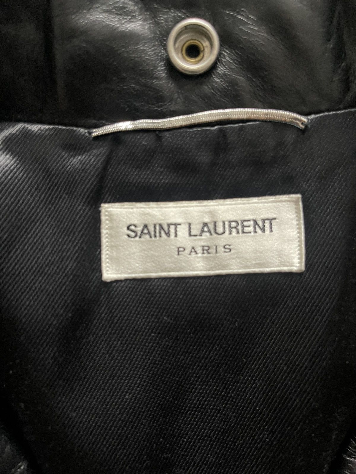 Hedi Slimane × Saint Laurent Paris GORGEOUS 2014 Saint Laurent L01 Leather Biker Jacket!!! Size US L / EU 52-54 / 3 - 4 Thumbnail