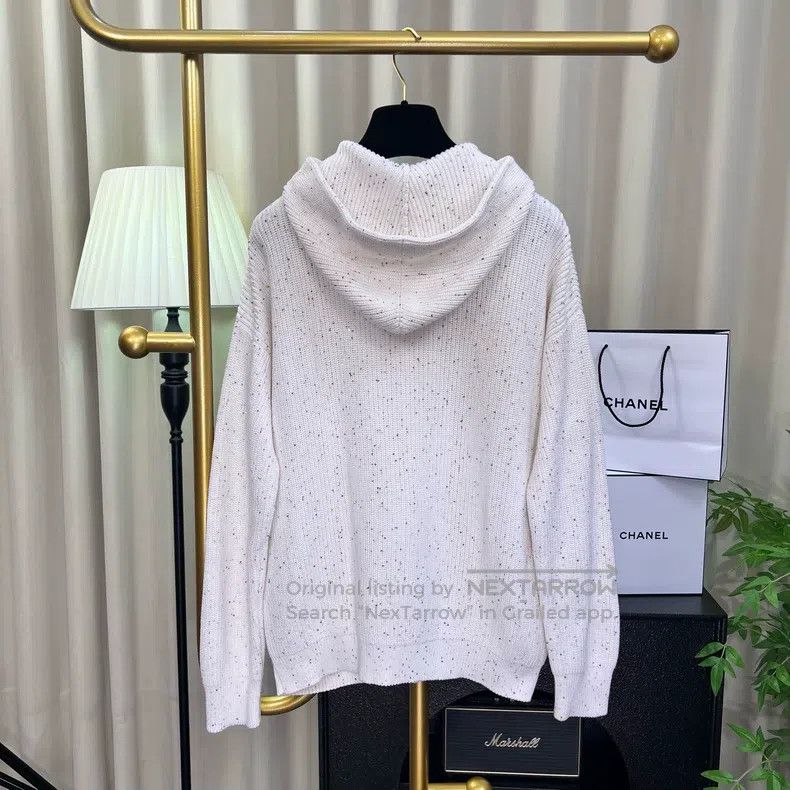 Brunello Cucinelli Brunello Cucinelli 23FW White Knitted Sequin Sweater Size S / US 4 / IT 40 - 2 Thumbnail