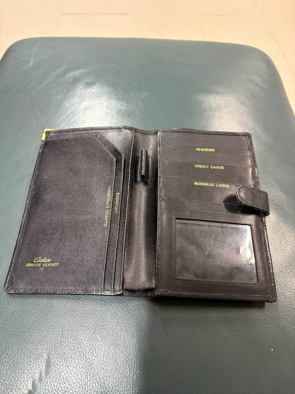 Cartier Vintage Cartier Black Leather Long Bifold Wallet Card Holder Size ONE SIZE - 6 Thumbnail