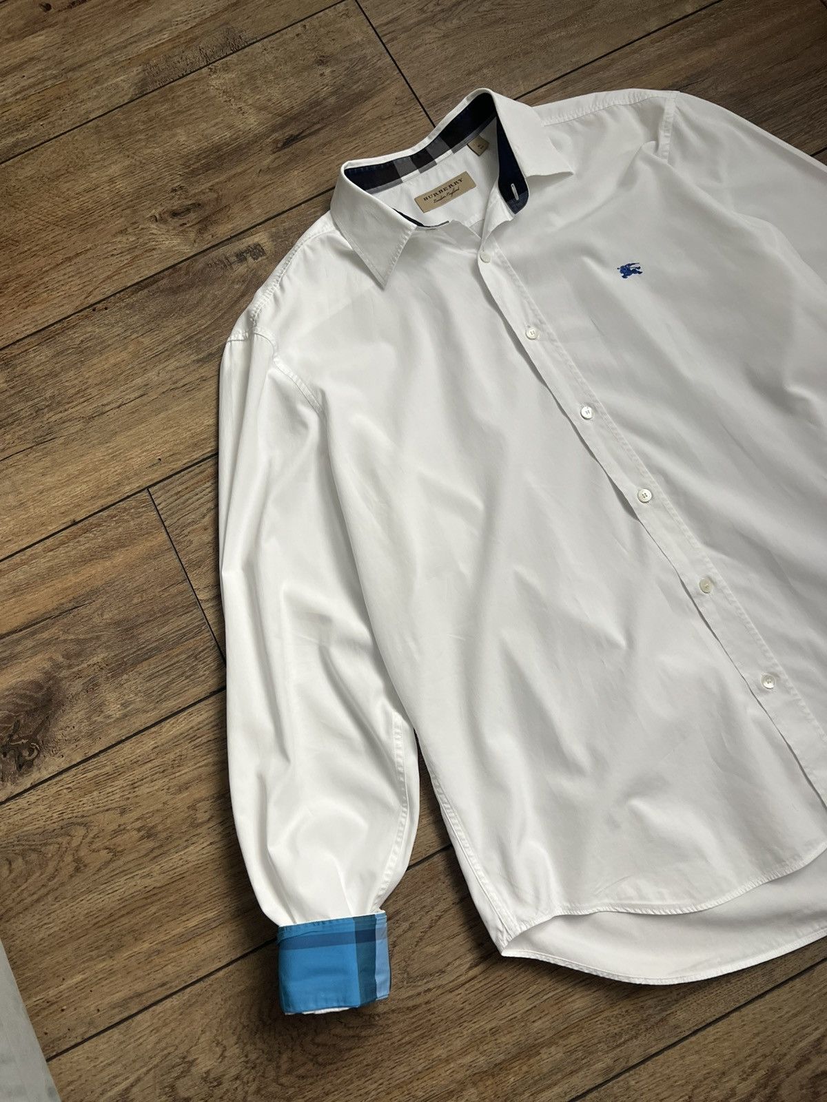 Burberry Burberry Nova Check White Shirt Size US L / EU 52-54 / 3 - 2 Thumbnail