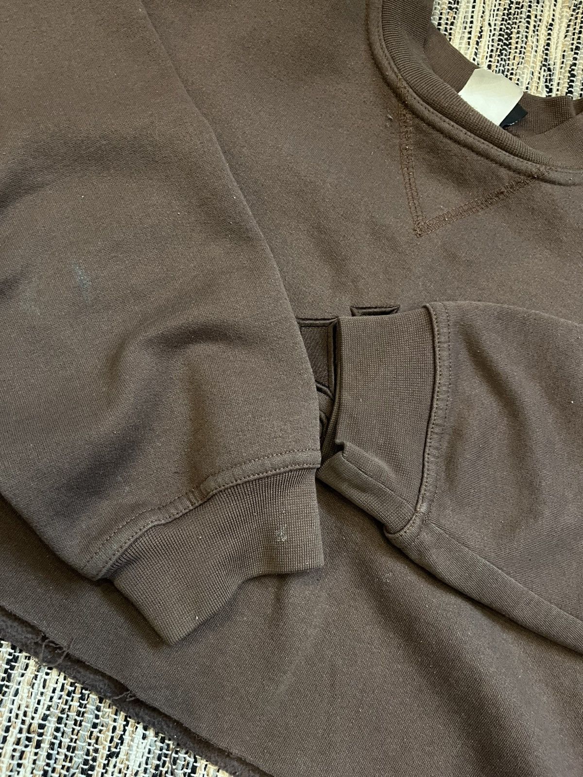 Adidas × Vintage Vintage Adidas Crop Sweatshirt Brown Fleece Logo Fiji made Size M / US 6-8 / IT 42-44 - 12 Thumbnail