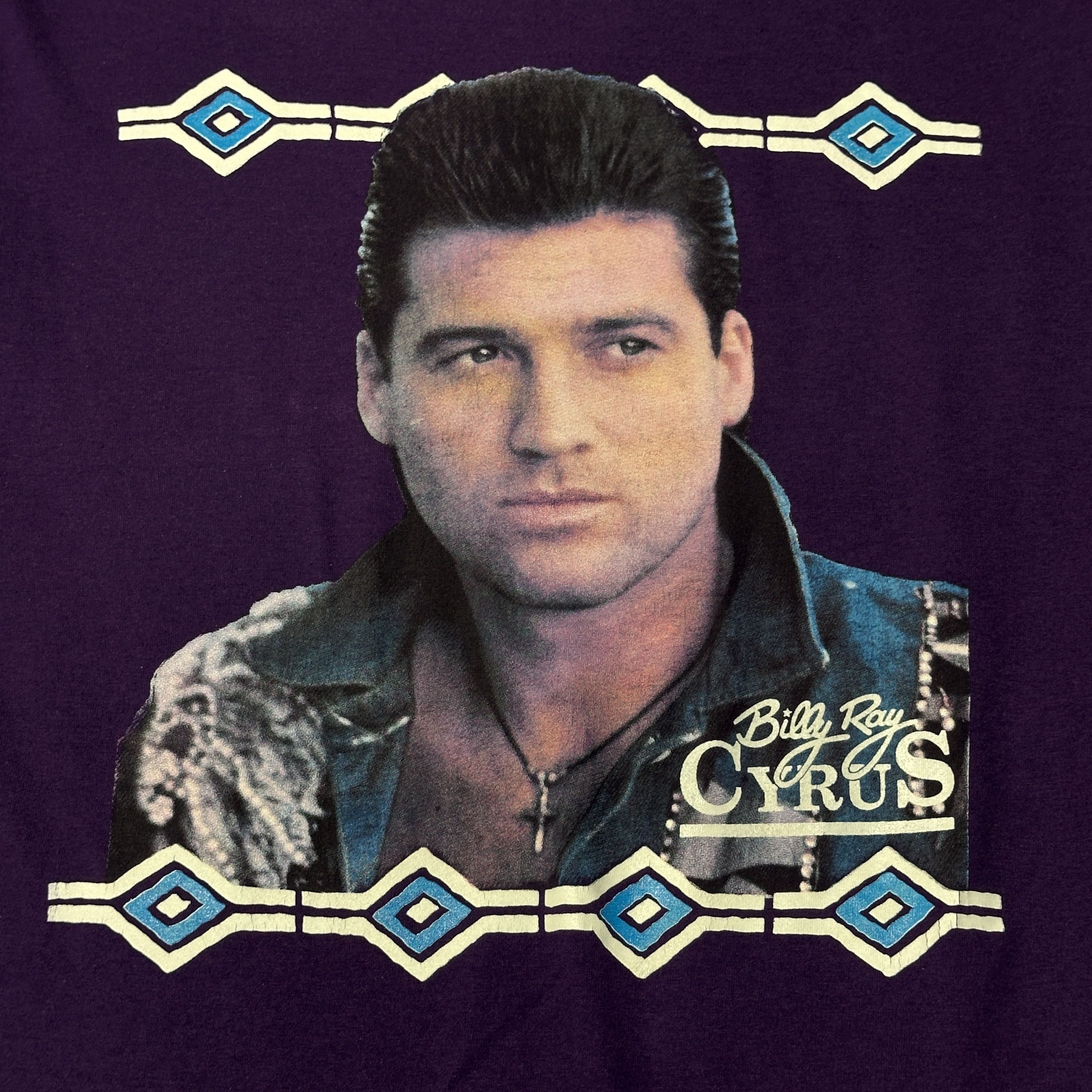 eS Vintage Billy Ray Cyrus Graphic Purple T-Shirt Size L Size US L / EU 52-54 / 3 - 2 Thumbnail