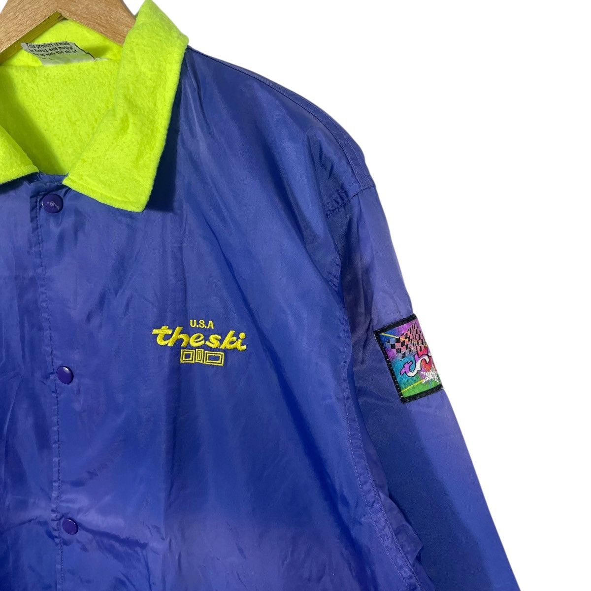 Coach Vintage The Ski USA Coach Jacket Fleece Lined Blue Neon Size US XL / EU 56 / 4 - 5 Thumbnail