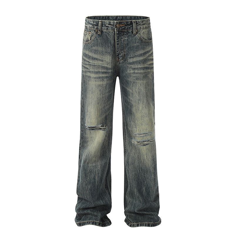 Vintage American retro cleanfit washed flared ripped jeans Size US 32 / EU 48 - 1 Thumbnail
