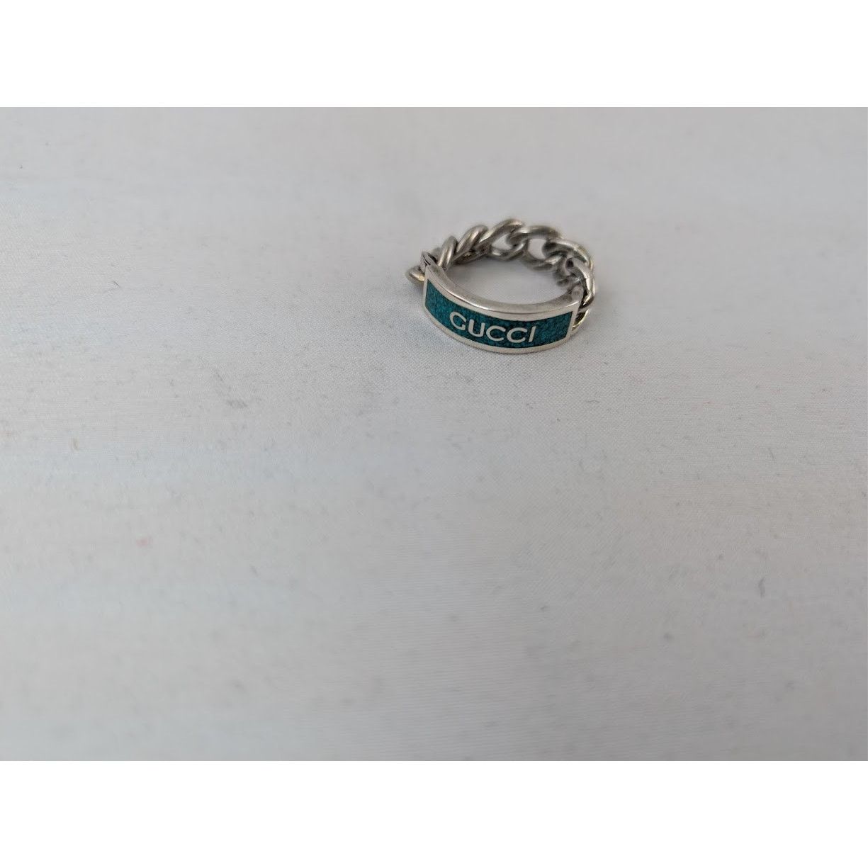 Gucci o1rshd1 Size: 19 / RG Gucci Tag Enamel in Turquoise Size ONE SIZE - 8 Thumbnail