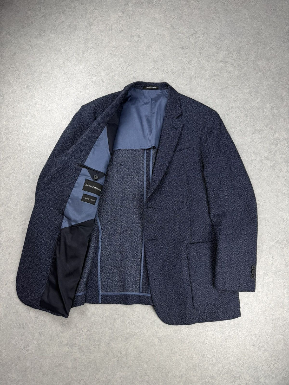 Emporio Armani Emporio Armani G Line Deco Fleck Blazer Jacket Size 52 Size 42R - 7 Thumbnail